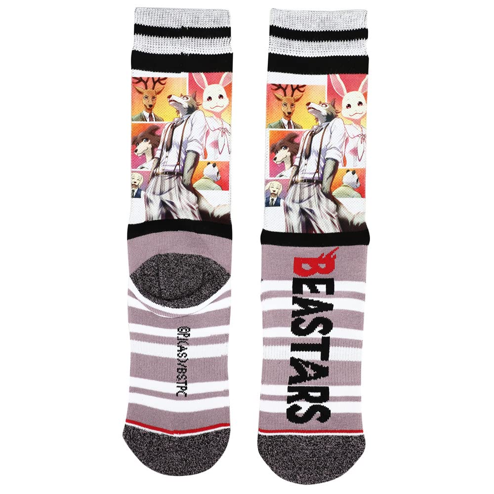 Beastars Anime Crew Socks for Men - Anime Cosplay Socks, Cartoon Character Socks, Soft Cotton Socks for Anime Fans, Gift for Otaku - Perfect for Cosplay, Conventions, and Daily Wear