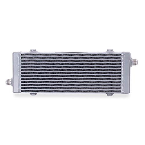 Mishimoto Universal Cross Flow Bar & Plate Oil Cooler - Medium Size, Silver Finish | High-Performance Engine Cooling for Cars, Trucks & Racing Vehicles