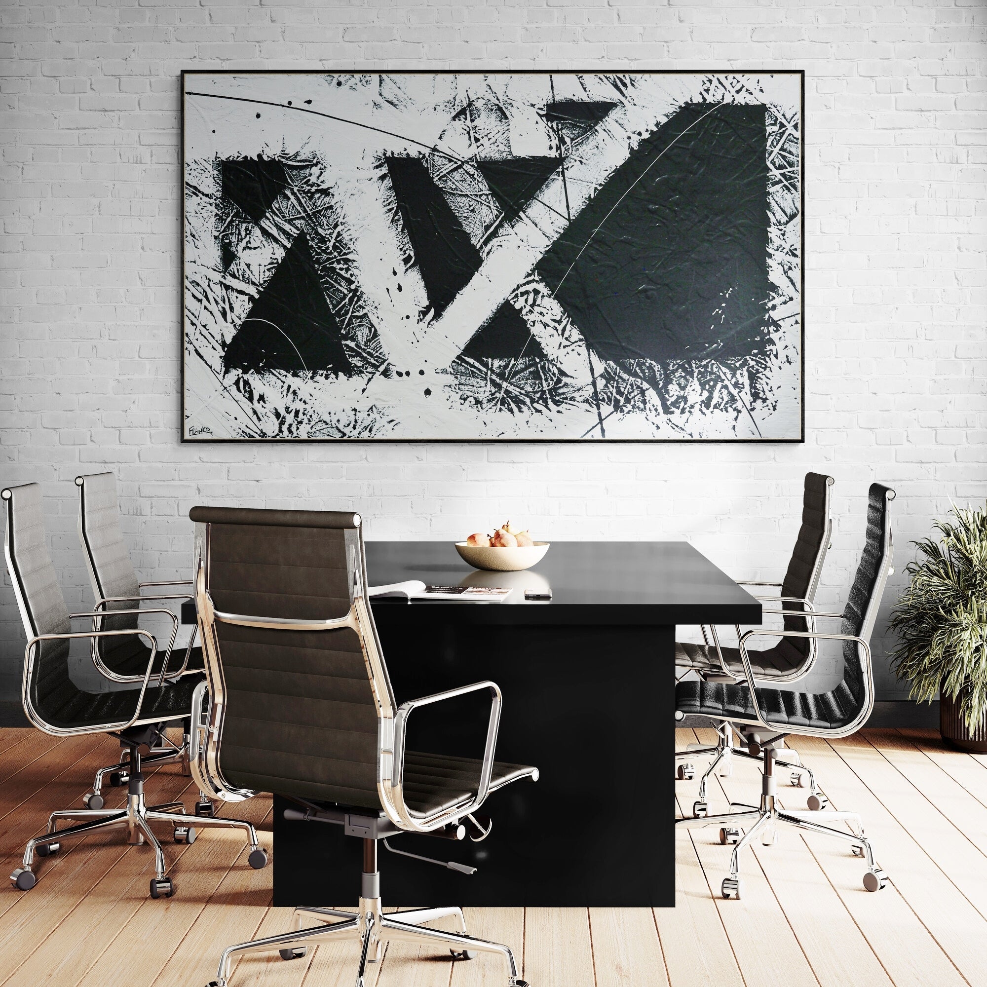 200cm x 120cm Black and White Textured Abstract Canvas Painting - Modern Wall Art for Living Room, Bedroom & Office Decor