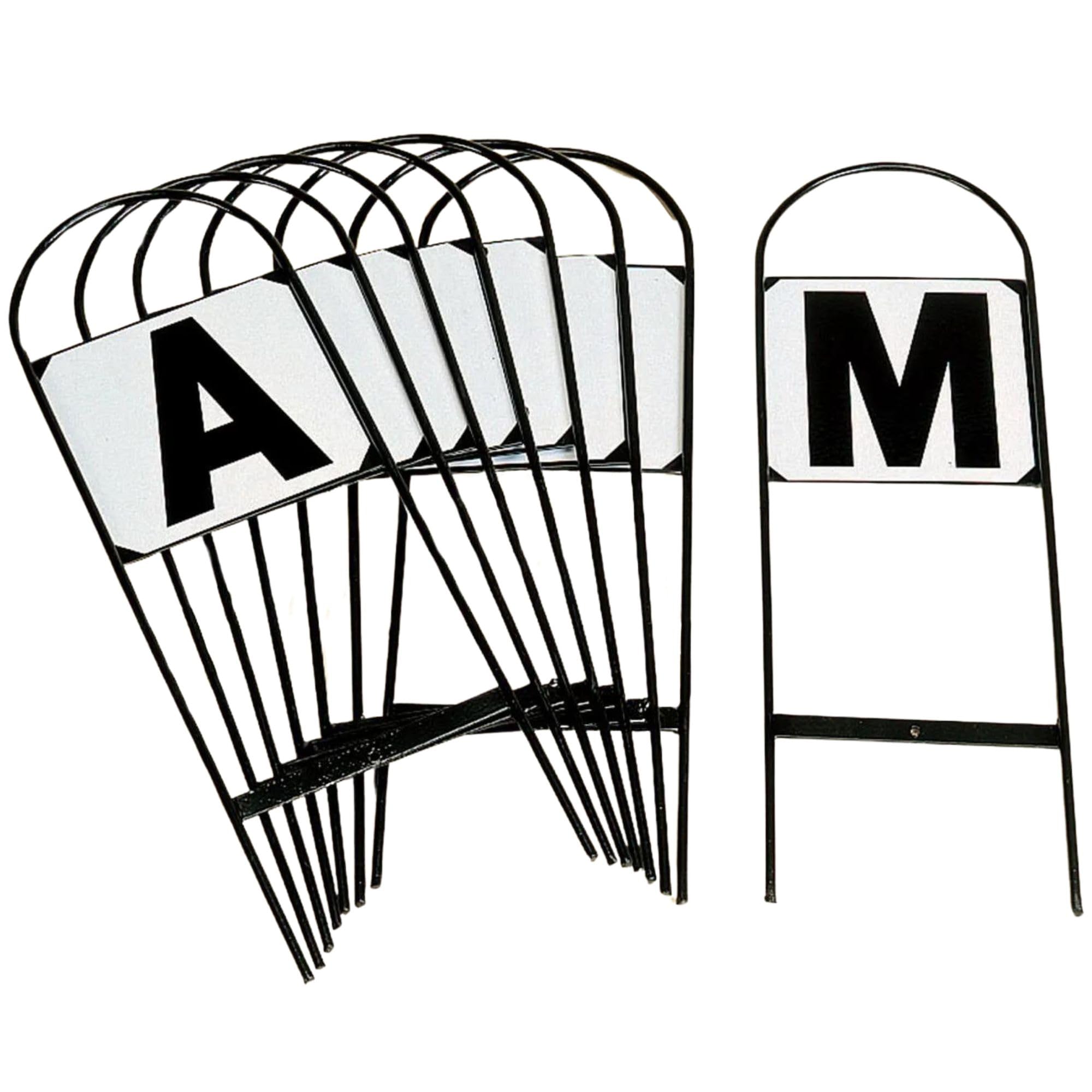 Premium Dressage Arena Markers Set of 8 - Essential Equestrian Training Equipment for Dressage Competitions & Horse Riding Practice - Letters A,B,C,E,F,H,K,M - Perfect for Professional Riders & Dressage Events