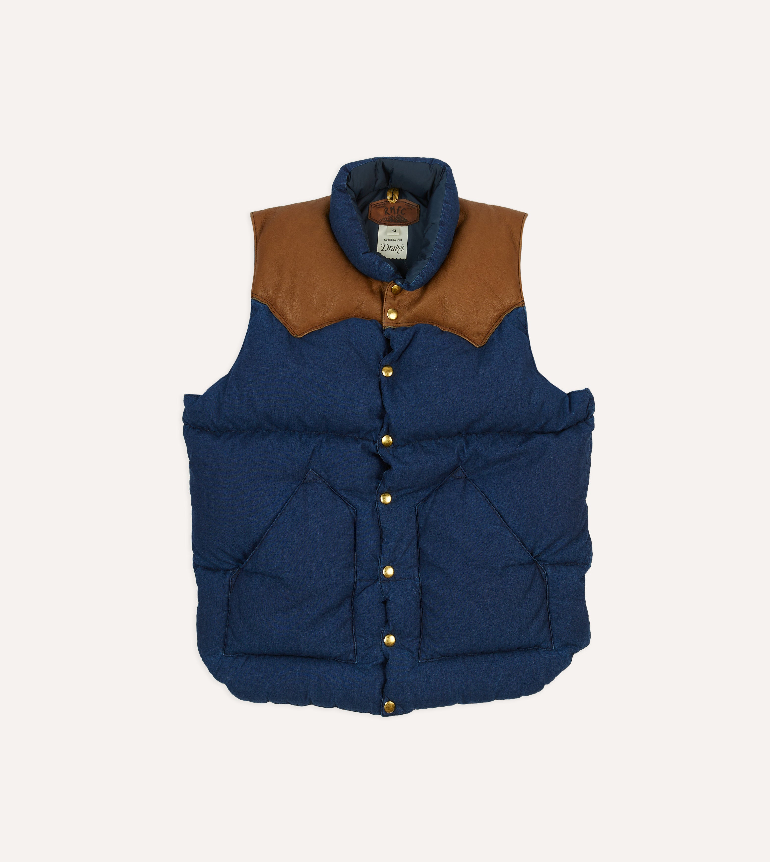 Rocky Mountain Featherbed Drake's Denim Christy Down Vest - Warm Insulated Quilted Jacket for Men | Perfect for Outdoor Adventures, Hiking & Winter Layering