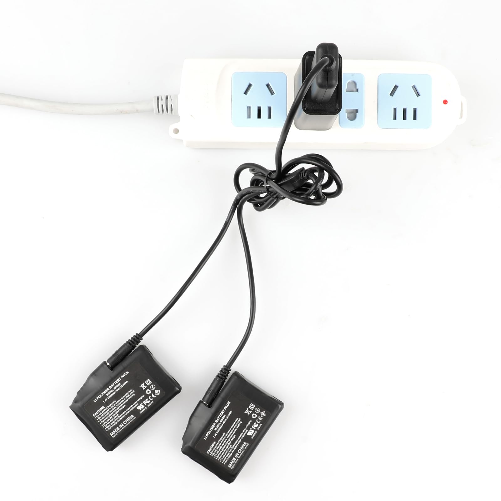 SNOW DEER US Standard Dual Charger for Heated Gloves & Socks - Fast Rechargeable Battery Charger (Battery Not Included) - Perfect for Winter Sports & Outdoor Activities