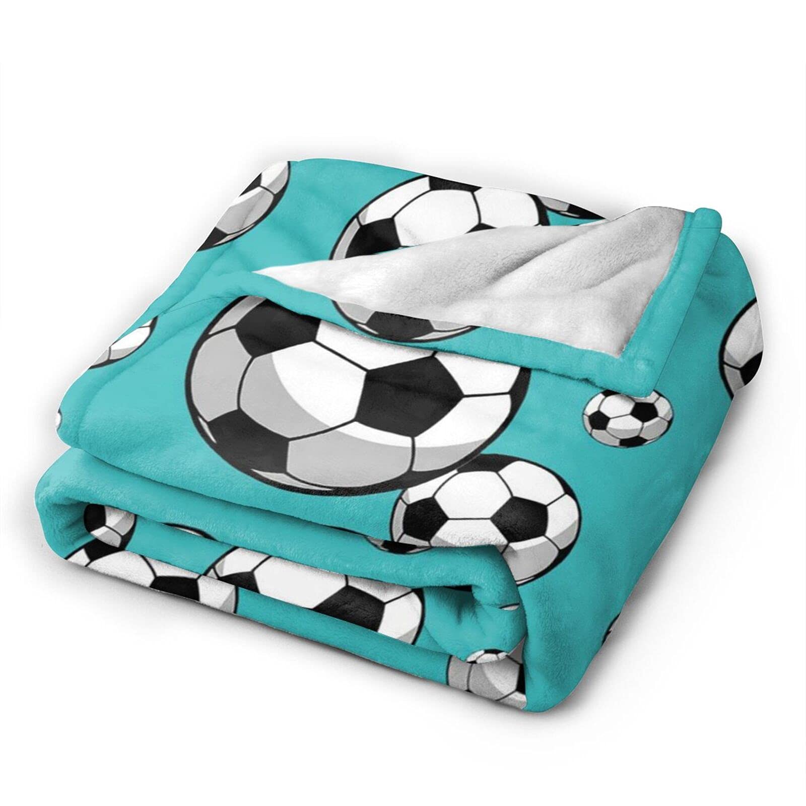 Super Soft Cozy Flannel Soccer Blanket - 50