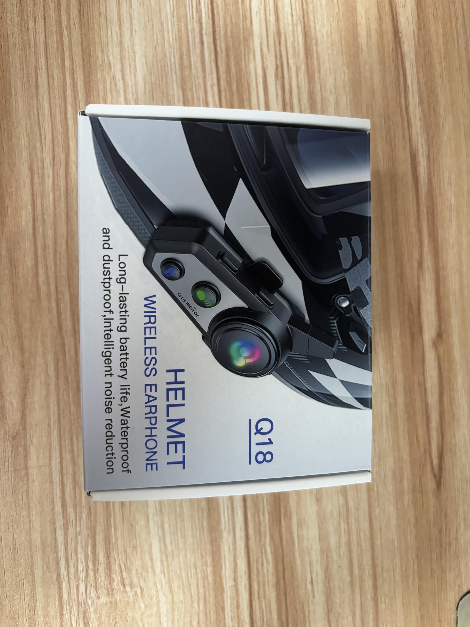 Q18 Motorcycle Bluetooth Headset - 2 Pack Motorbike Intercom with Music Sharing, 1000m Range for 2 Riders, HiFi Stereo Sound, CVC Noise Cancellation & Auto Answer - Perfect for Group Riding, Road Trips and Hands-Free Communication