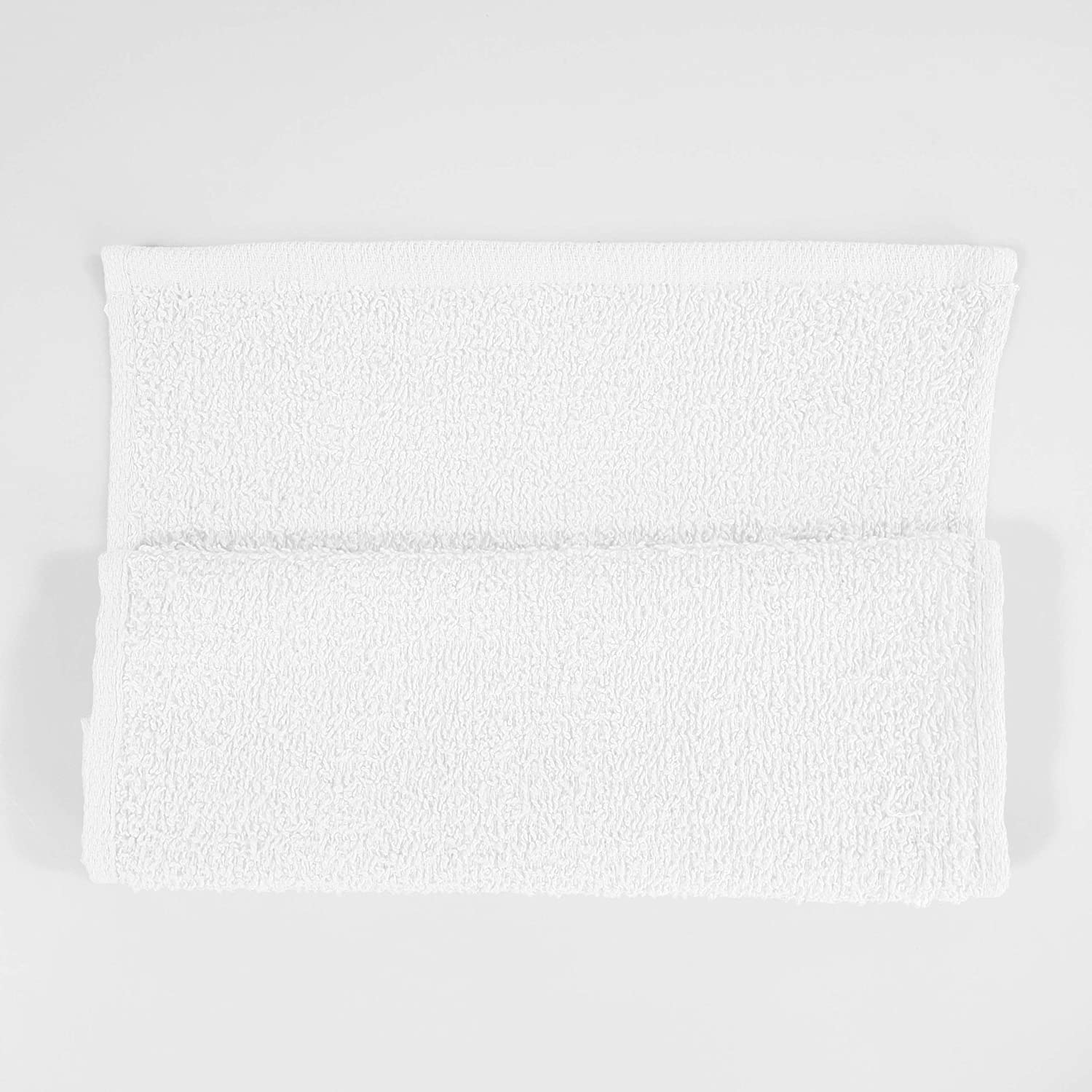 12-Pack Premium 100% Cotton Fingertip Hand Towels - Soft Washcloths (11x18 Inches) for Kitchen, Bathroom & Spa - White Hemmed Face Towels for Makeup Removal, Baby Care & Gentle Cleansing