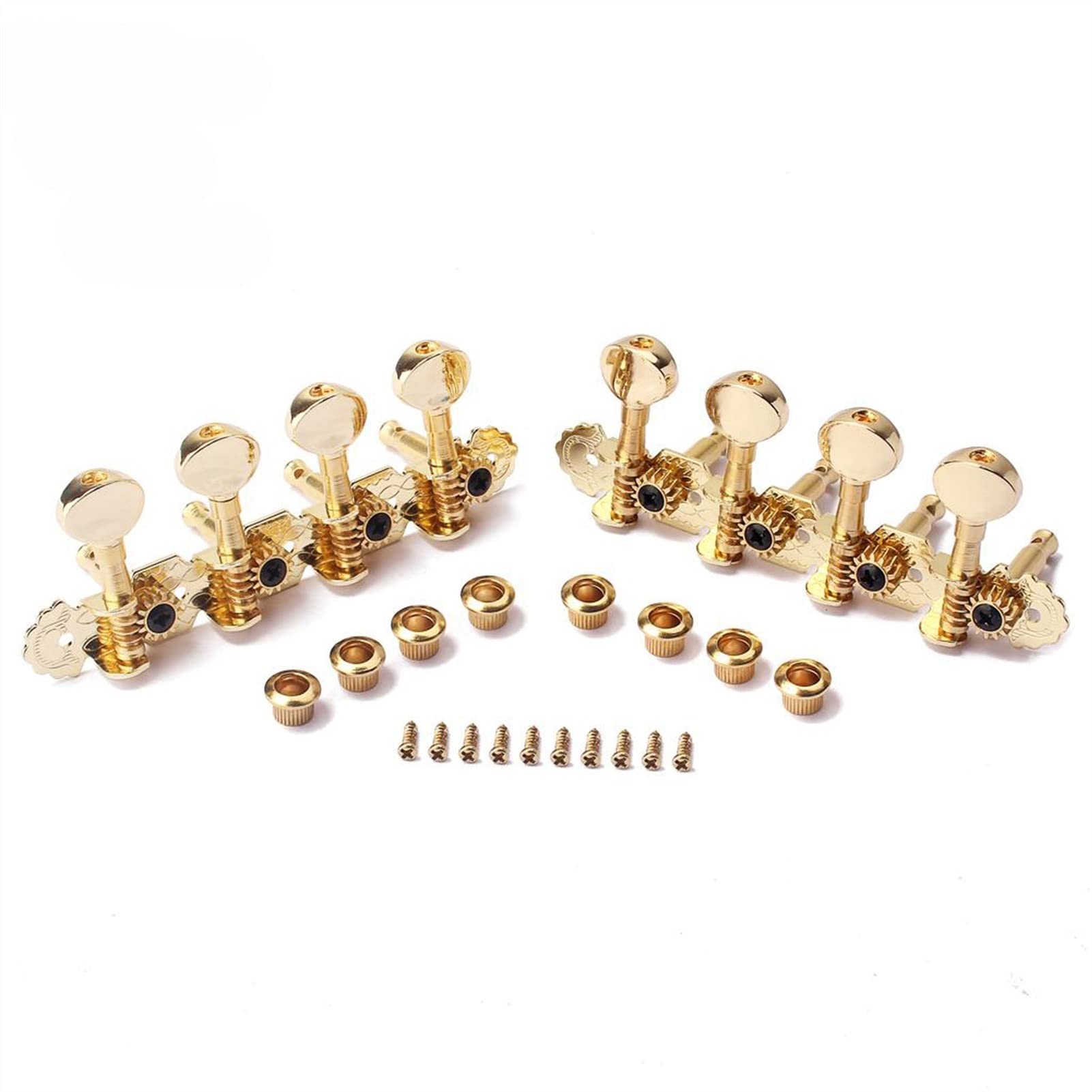 2-Piece Iron 4L 4R Tuner Pegs Set for Mandolin & 8-String Guitar - Premium Machine Heads for Precise Tuning - Perfect for Musicians & Instrument Repair