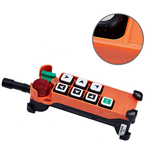 F21-E2 Industrial Crane Radio Remote Control with Safety Key Switch - 2 Transmitters + 1 Receiver (12V AC/DC) - Perfect for Overhead Cranes, Hoists, and Material Handling Equipment