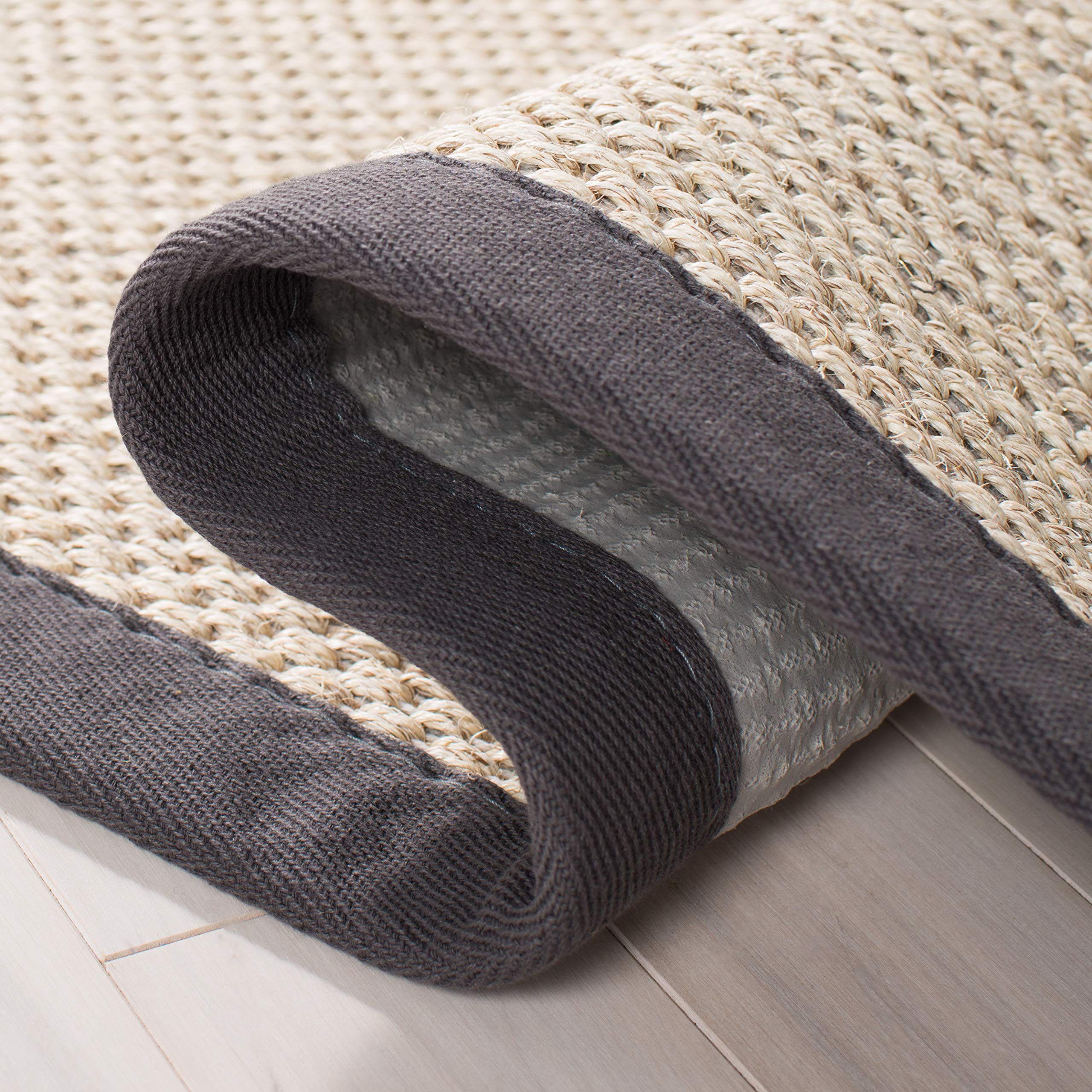 SAFAVIEH Natural Fiber Collection Area Rug - 10' x 14', Marble & Khaki, Border Sisal Design, Easy Care, Non-Slip, Stain Resistant - Perfect for Living Room, Bedroom, Dining Room, Office & High Traffic Areas (NF143E)