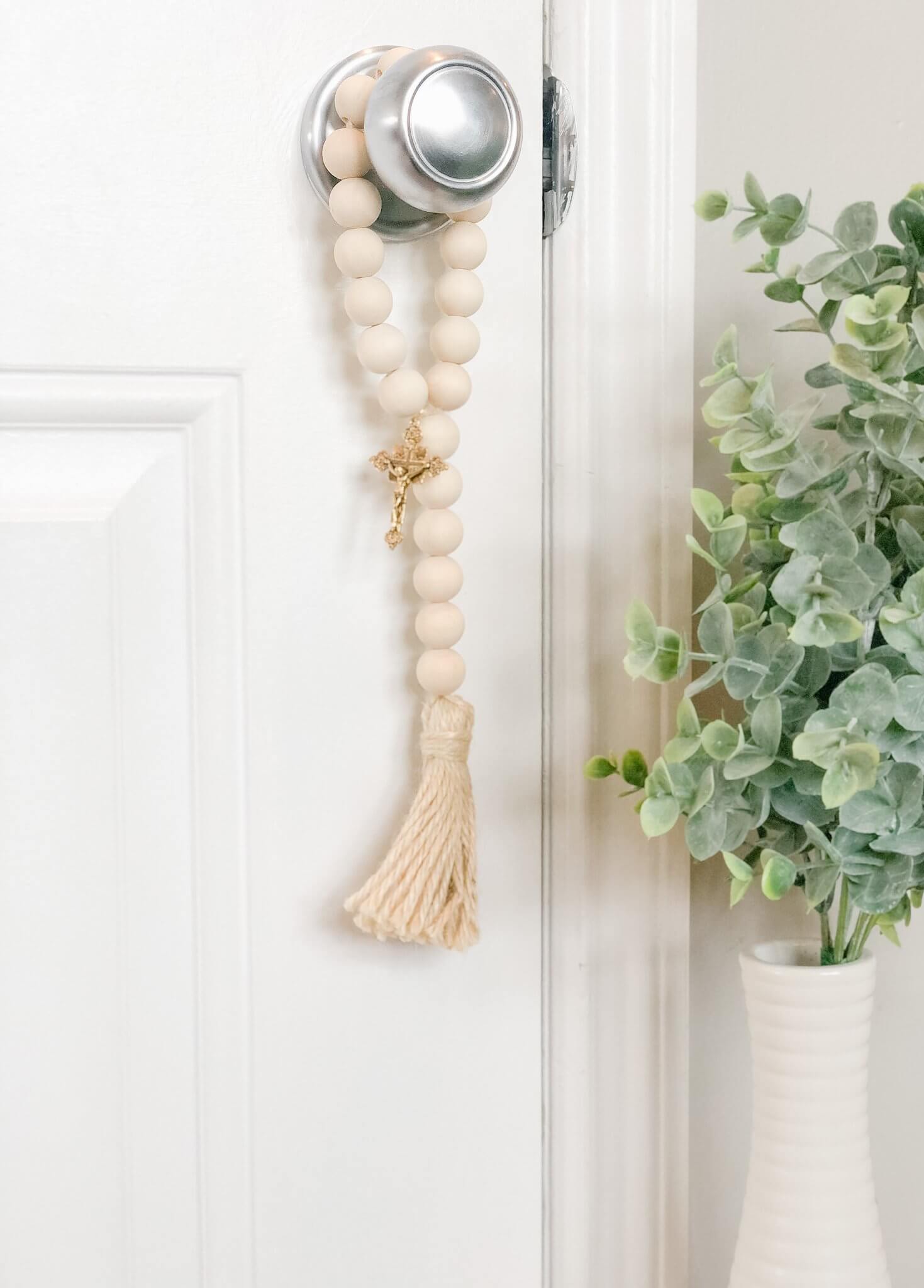 Cross Home Blessing Door Hanger - Religious Wall Decor for Christian Homes - Perfect for Easter, Christmas & Housewarming Gifts