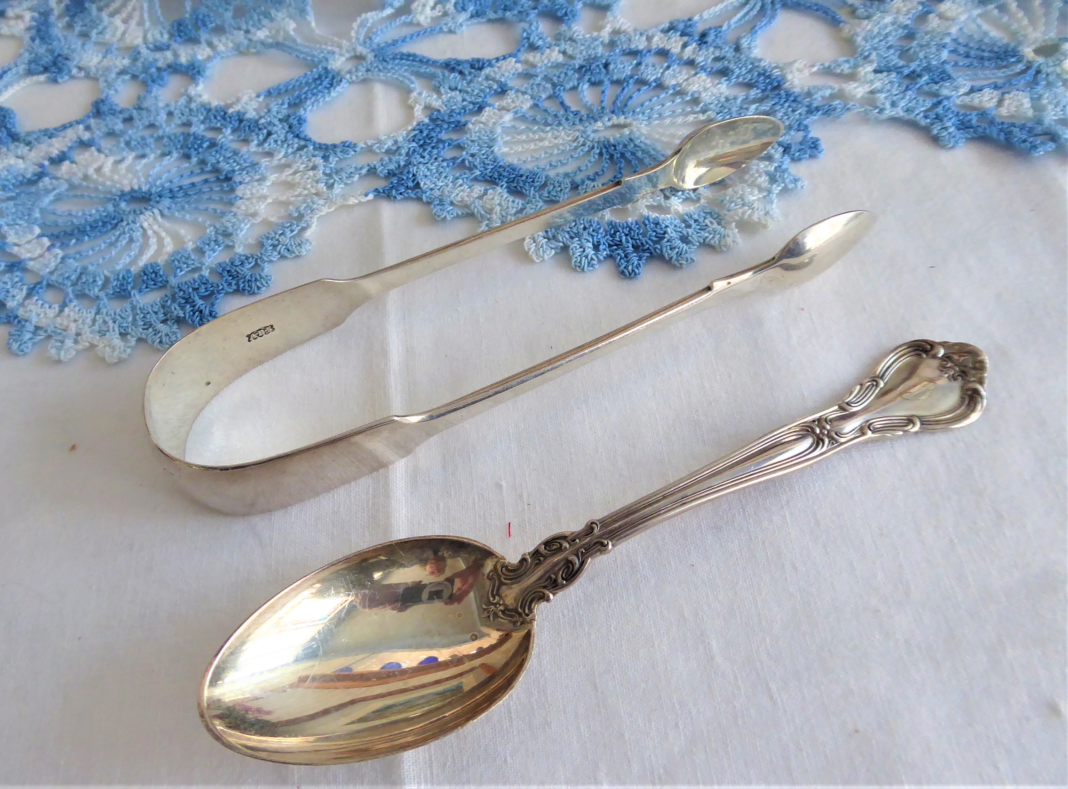 Antique Regency Sugar Tongs - English Hallmarked Sterling Silver 1835 London ABS Mono P T - Perfect for Victorian Tea Parties & Silver Collectors
