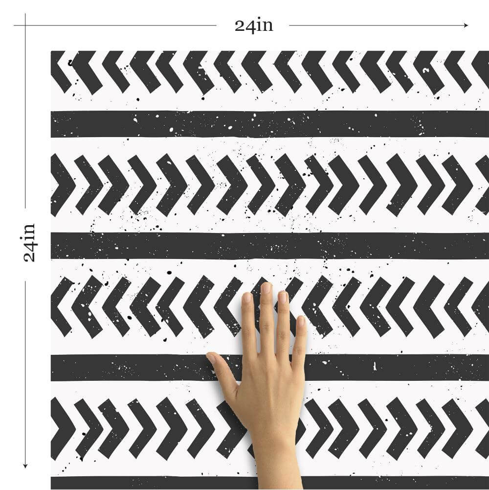 Charcoal and Gray Geometric Peel and Stick Removable Wallpaper for Teens Bedroom - Self-Adhesive Wall Decal for Dorm, Nursery, or Home Decor