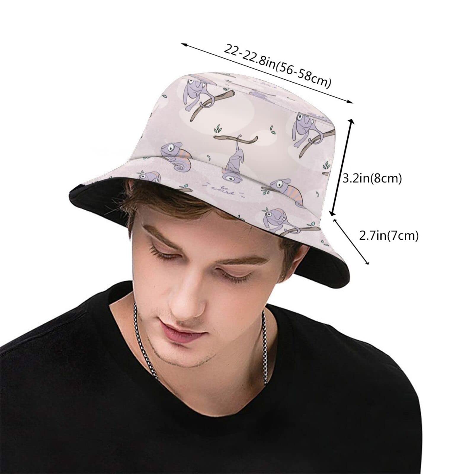 Cute Lizard Bucket Hat - Animal Print Sun Hat for Women & Men | Lightweight Fisherman Hat for Beach, Outdoor, Happy Muharram Celebrations