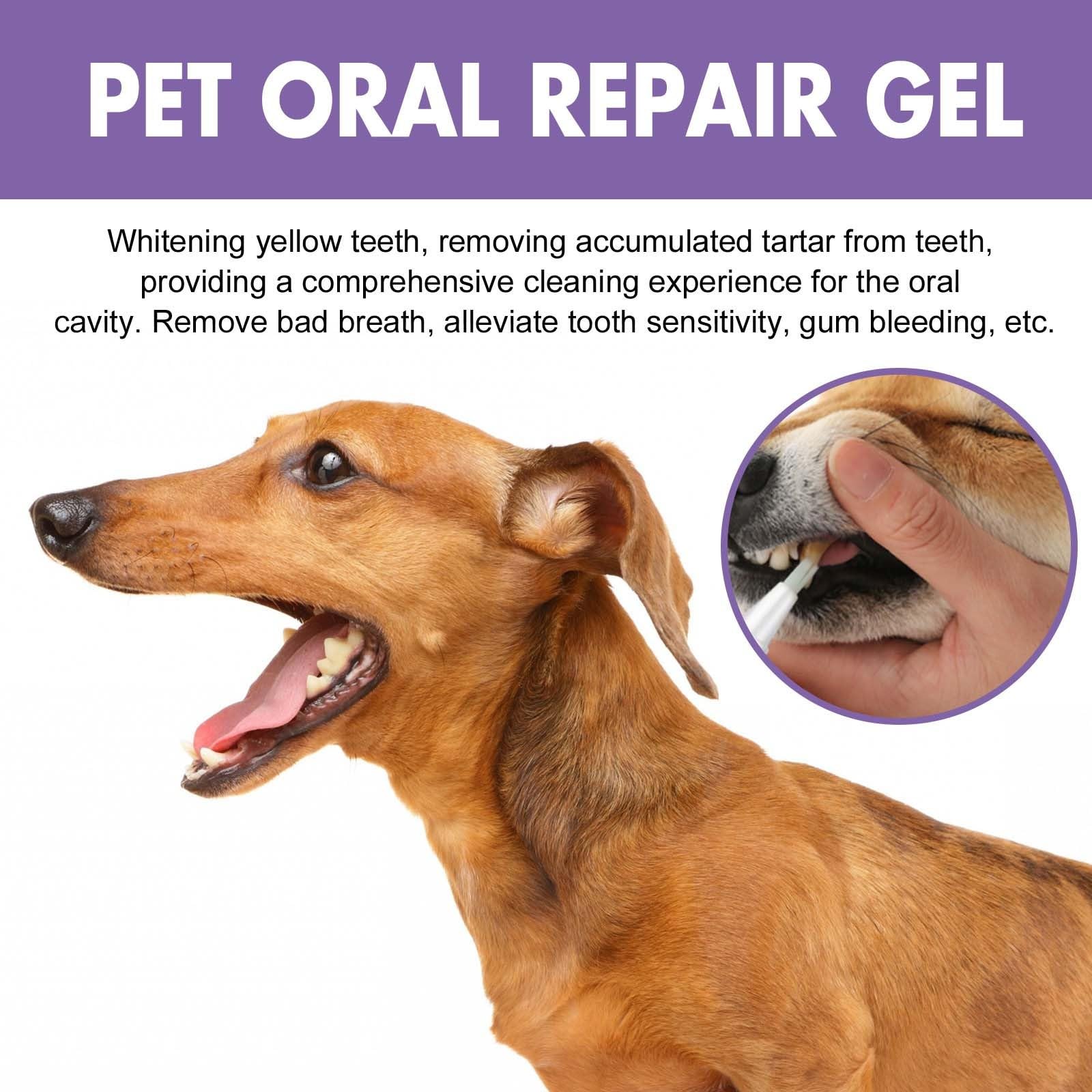 Cvreoz Pet Teeth Whitening Gel - Oral Care for Fresh Breath & Cleaning - 2PCS
