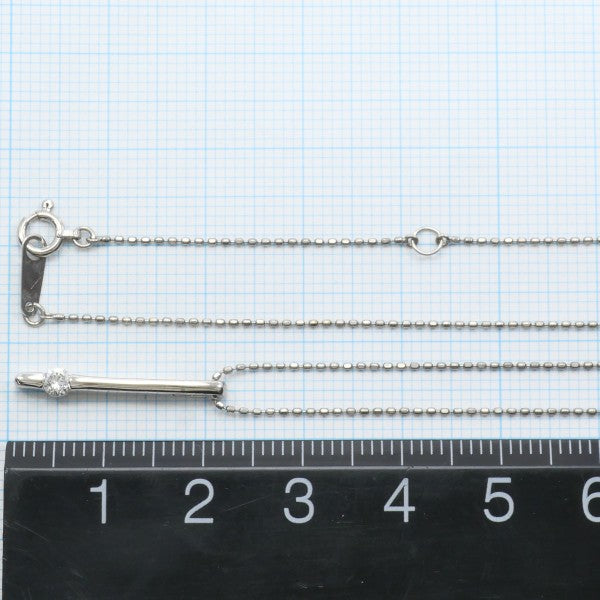 18K White Gold Diamond Necklace 0.10ct - Elegant Fine Jewelry for Women, Perfect for Weddings, Anniversaries & Special Occasions