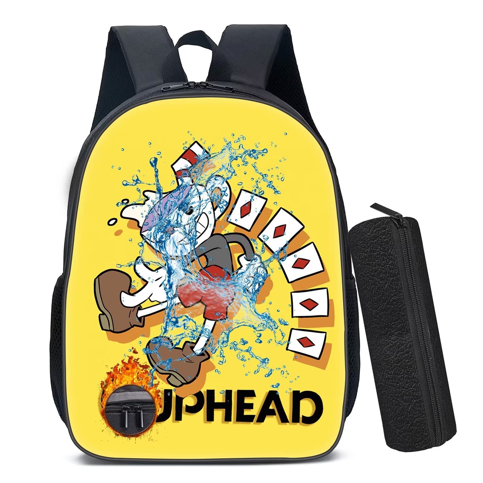 Stylish Cartoon Printed Backpack for Women & Men - Vintage Movie Themed Laptop Backpack with Free Pencil Case - Perfect for School, College, Travel and Daily Commute