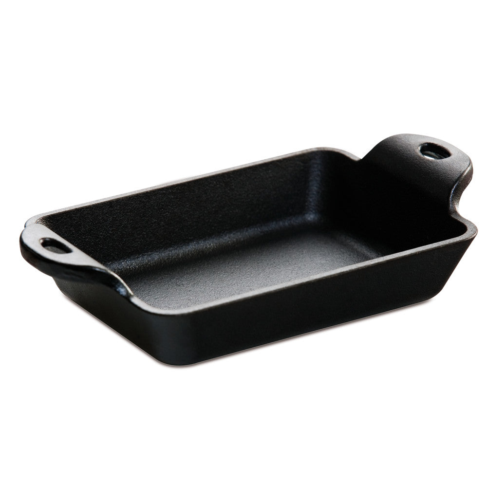 5.5 Inch Cast Iron Rectangle Serving Tray - Perfect for Entertaining, BBQ Parties, and Rustic Kitchen Decor