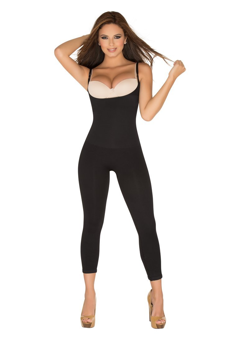 Best Full Body Shaper Open-Bust Capri for Women - Tummy Control Shapewear with High Waist & Thigh Slimming - Perfect for Dresses, Workouts & Everyday Wear