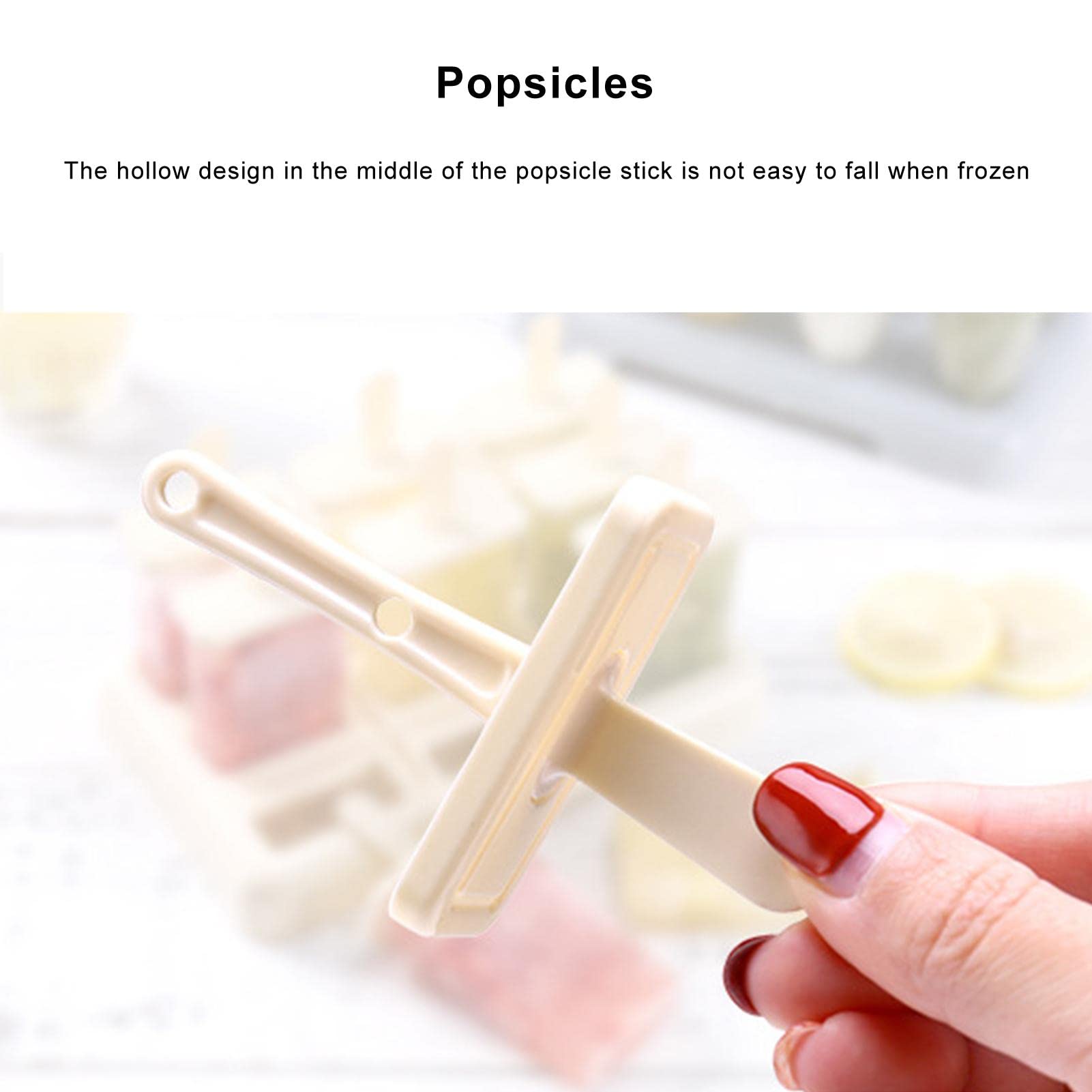 **9-Piece Reusable Popsicle Molds for Homemade Ice Pops - BPA-Free, Easy to Use & Clean - Perfect for Summer Treats, Kids' Snacks, and Healthy Frozen Desserts**
