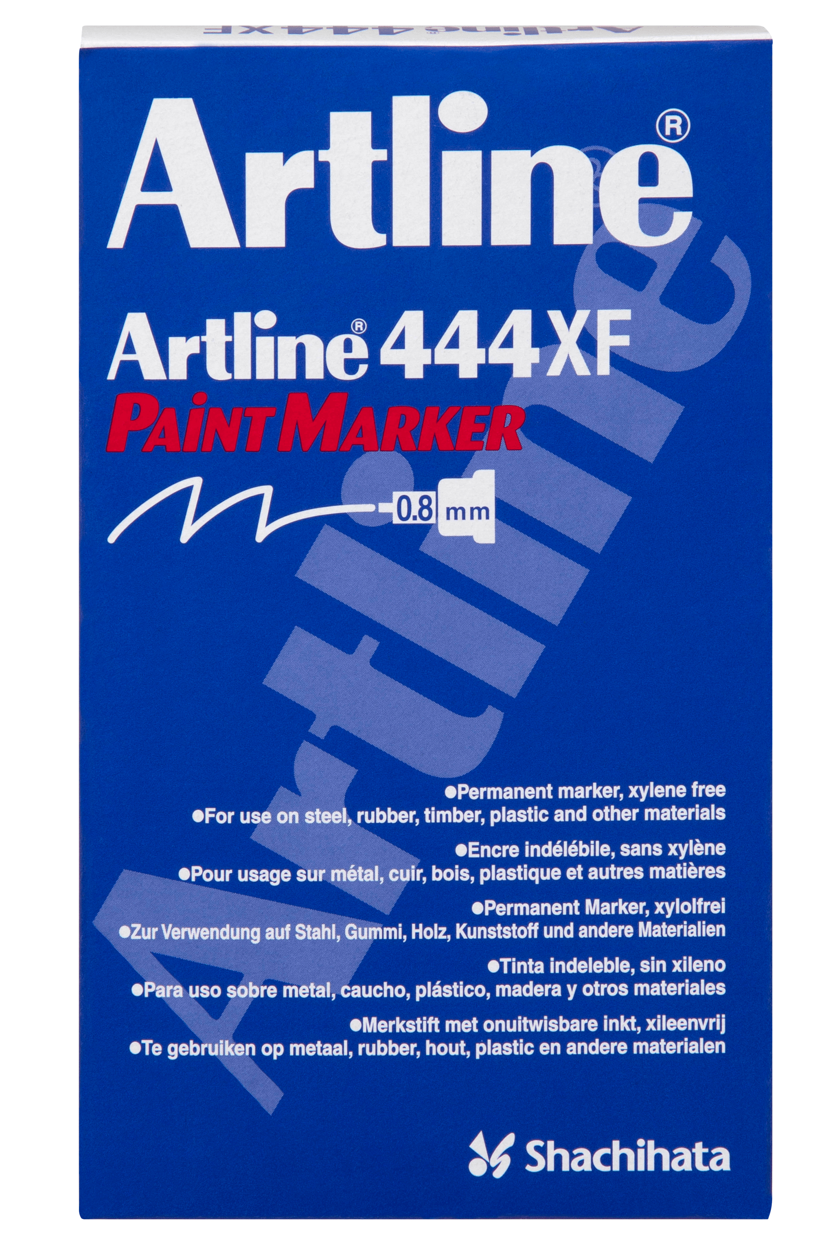 Artline 444 White Paint Marker - 0.8mm Bullet Tip, Pack of 12 - Perfect for DIY Crafts, Signage & Art Projects on Dark Surfaces