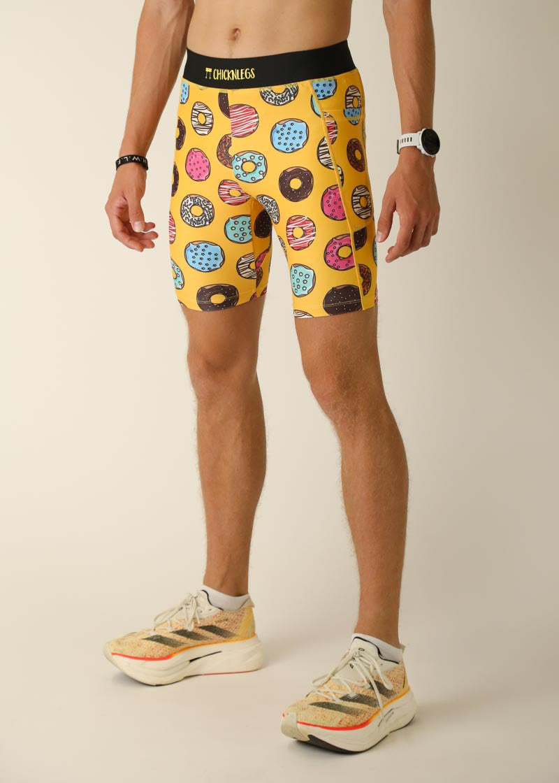 Men's Running Half Tights with Moisture-Wicking Fabric - Salty Donuts 8