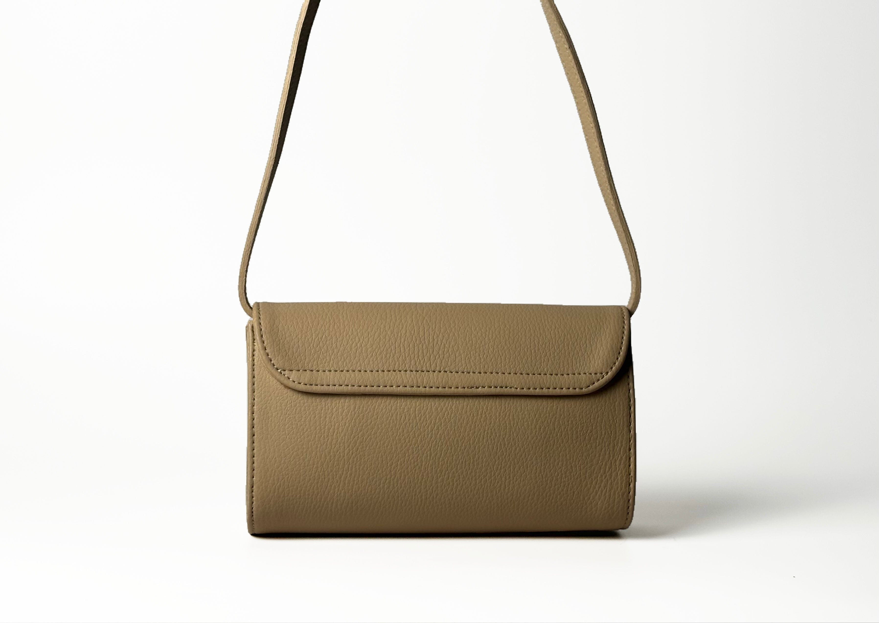 Vegan Leather Crossbody Bag for Women | Marlee Apple Beige Faux Leather Purse | Perfect for Everyday Use, Work, and Travel