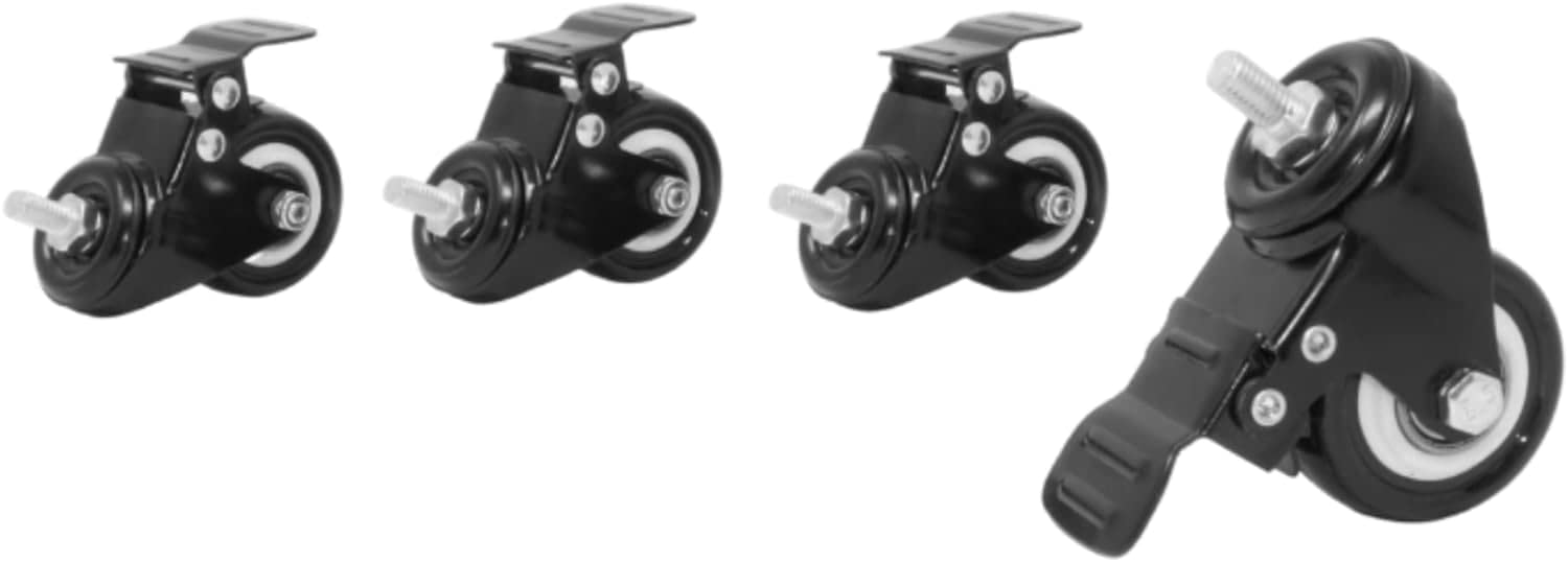 Lockable Casters for Standing Desk - Set of 6 Heavy Duty Wheels for Height Adjustable Electric Desks | Perfect for Home Office & Workspace Mobility