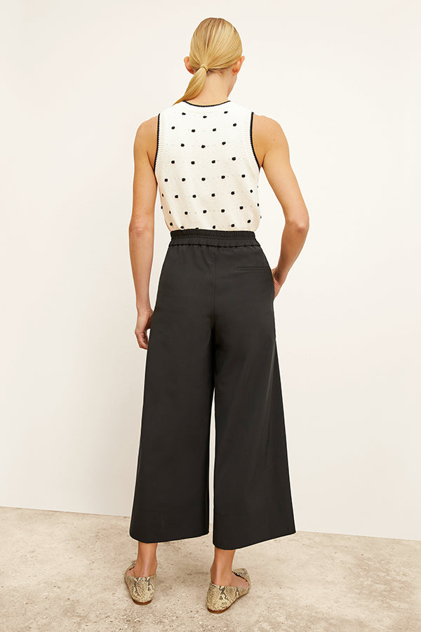 Elena Travel Culotte Pants - OrigamiTech Wrinkle-Free Black Wide Leg Pants for Women | Perfect for Business Trips, Vacations & Casual Wear