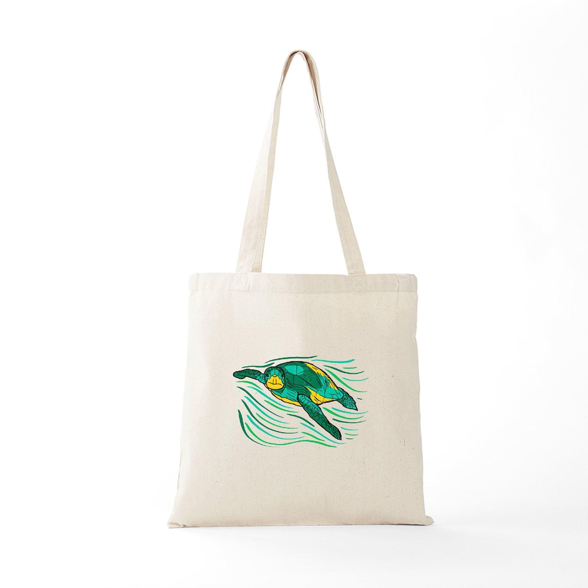 Eco-Friendly Sea Turtle Canvas Tote Bag - Reusable Shopping & Beach Bag for Groceries, Picnics & Sustainable Lifestyle