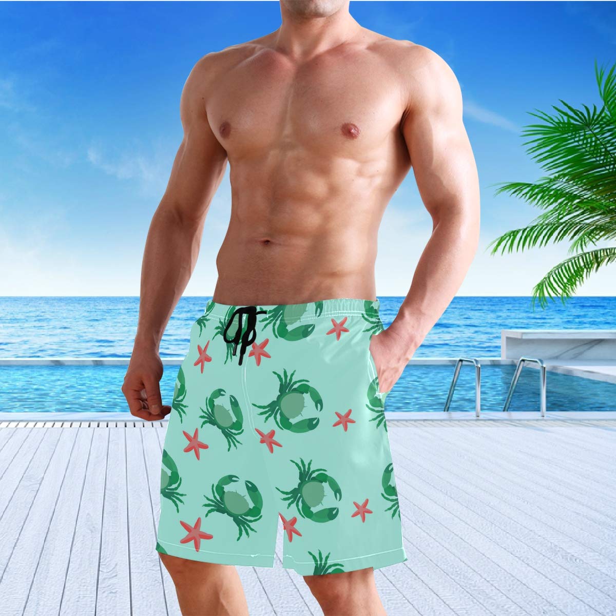 Visesunny Men's Quick Dry Swim Board Shorts - Lightweight Beach Shorts for Swimming, Running & Sports | Perfect for Summer, Pool, Surfing & Outdoor Activities