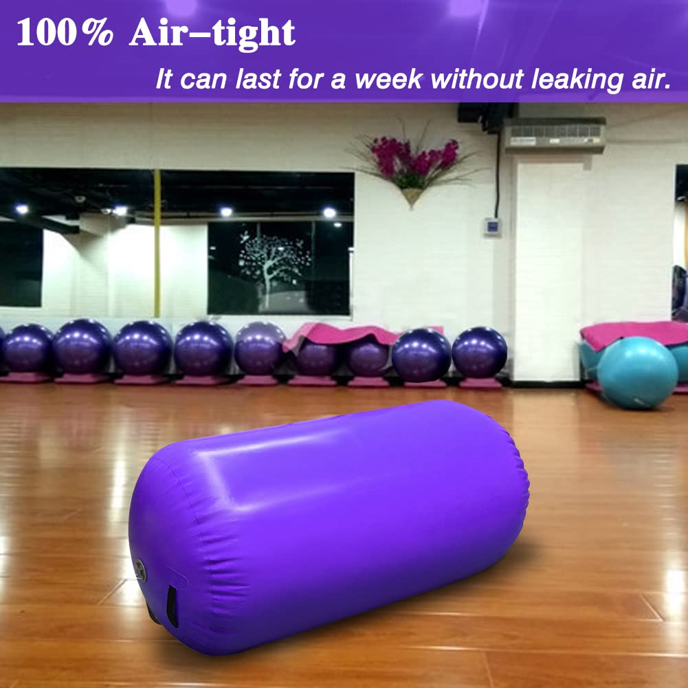 Inflatable Air Barrel Back Roller Tumbling Mat with Electric Pump - Gymnastic Equipment for Home Gym, Cheerleading & Yoga - Perfect for Exercise, Stretching & Fitness Training