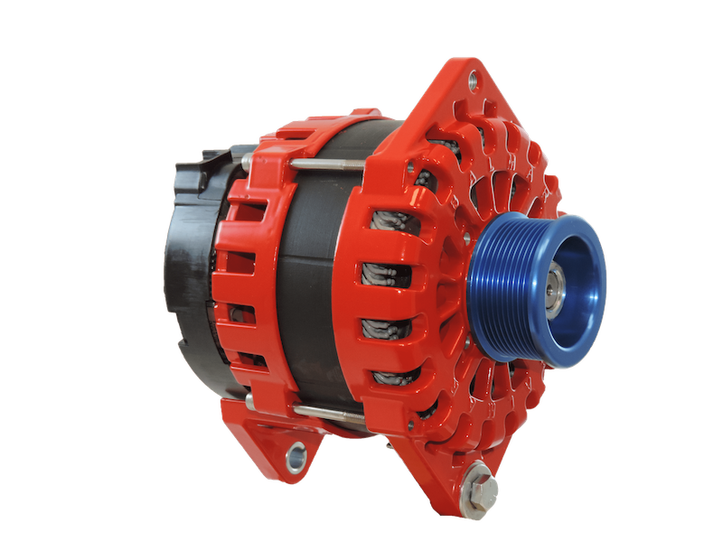 XT DF 250 J10 Alternator - 250A 12V High Output Alternator for XT Series with Saddle Mount (Dual Foot), 3.15in J10 Serpentine Pulley & Case Ground - Perfect for Heavy-Duty Trucks, RVs & Off-Road Vehicles