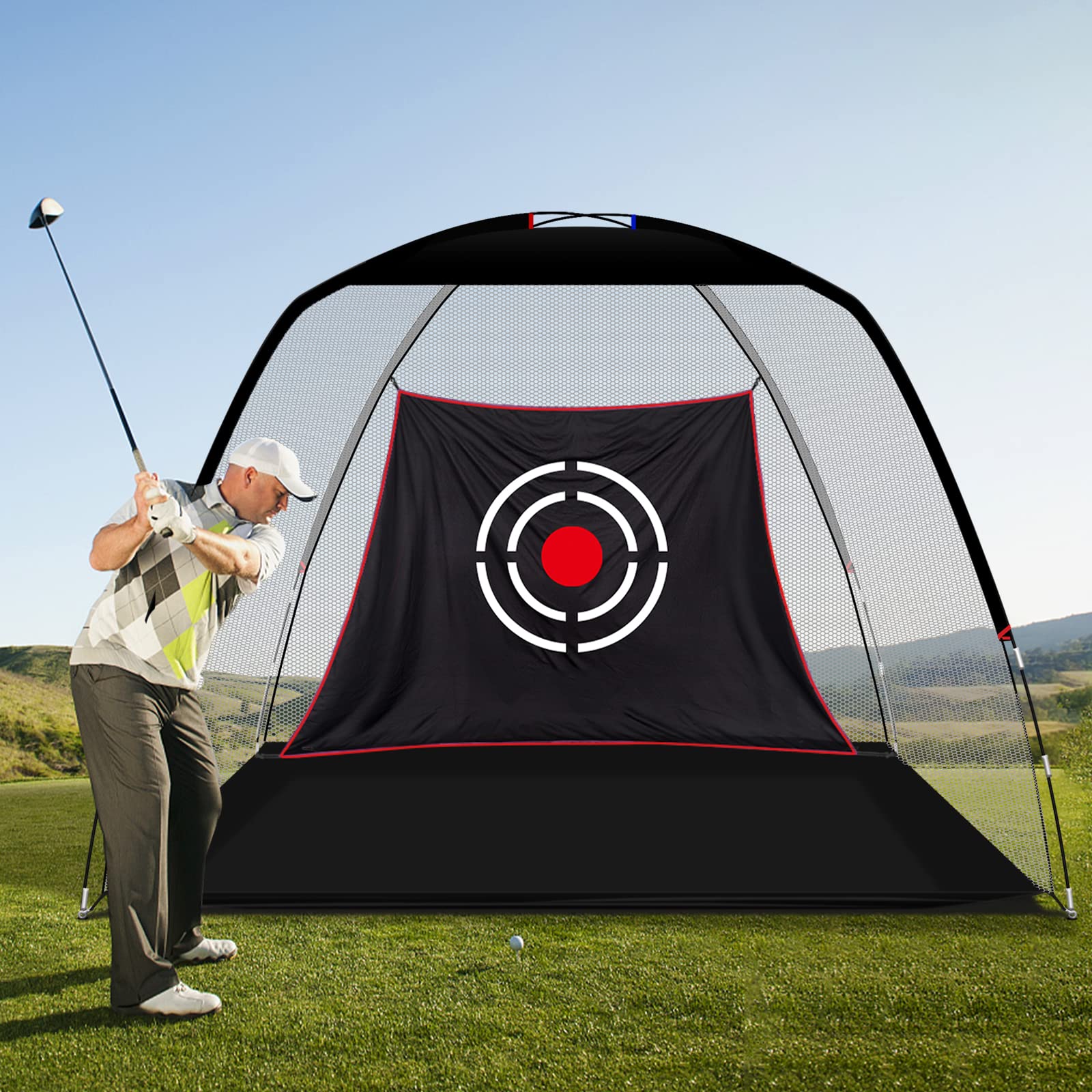 ORCHID Premium Golf Practice Net - Heavy Duty Backyard & Indoor Driving Range with Sturdy Frame, Easy Assembly - Perfect for Home, Garage & Outdoor Training (Multiple Styles Available)