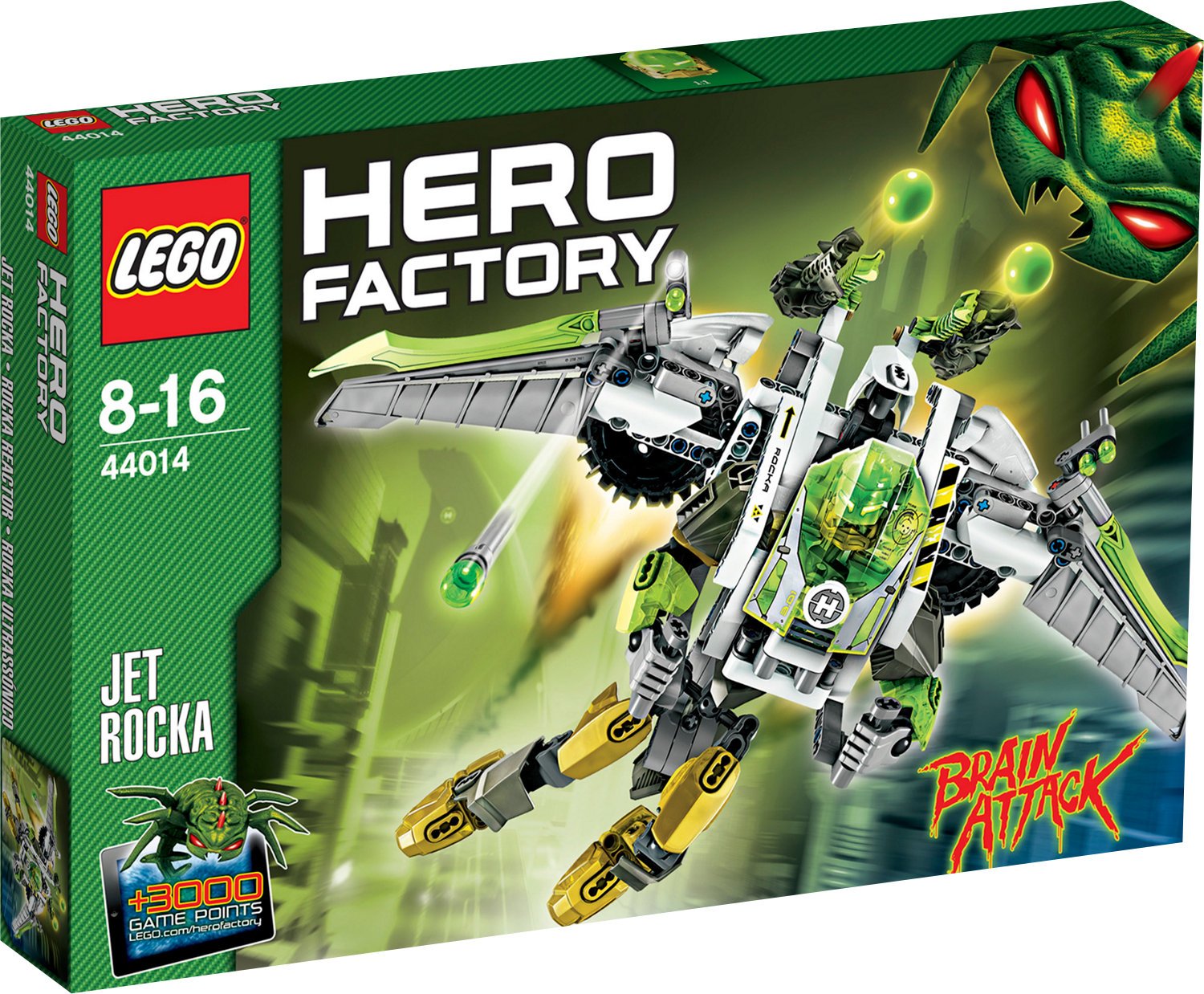 LEGO Hero Factory Jet Rocka Building Set with Detachable Jetpack & Accessories | 44014 | Action Figure Toy for Kids, Collectors & STEM Learning Play