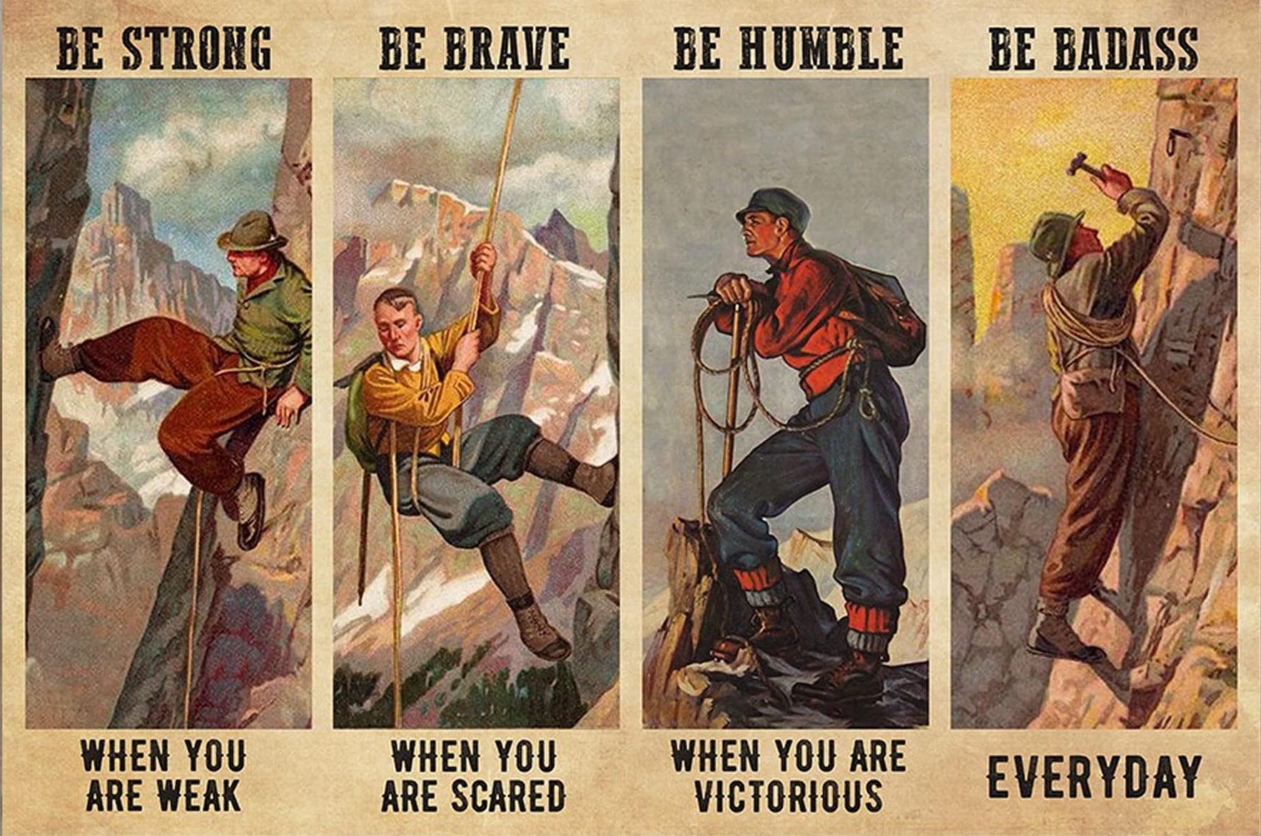 500-Piece Jigsaw Puzzle - 'Be Strong When You Are Weak' Motivational Hiking Theme - Educational Puzzle Game for Adults & Kids - Perfect Gift for Hiking Lovers & Family Game Night