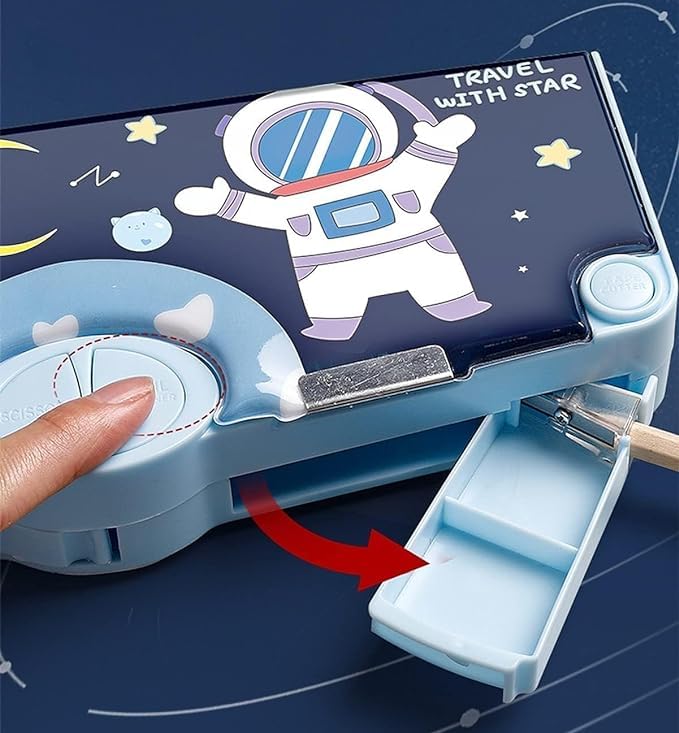 Ranjkri Space Themed Pencil Case for Kids - Astronaut Design School Supplies for Boys & Girls - Perfect for Classroom, Homework & Gift Giving