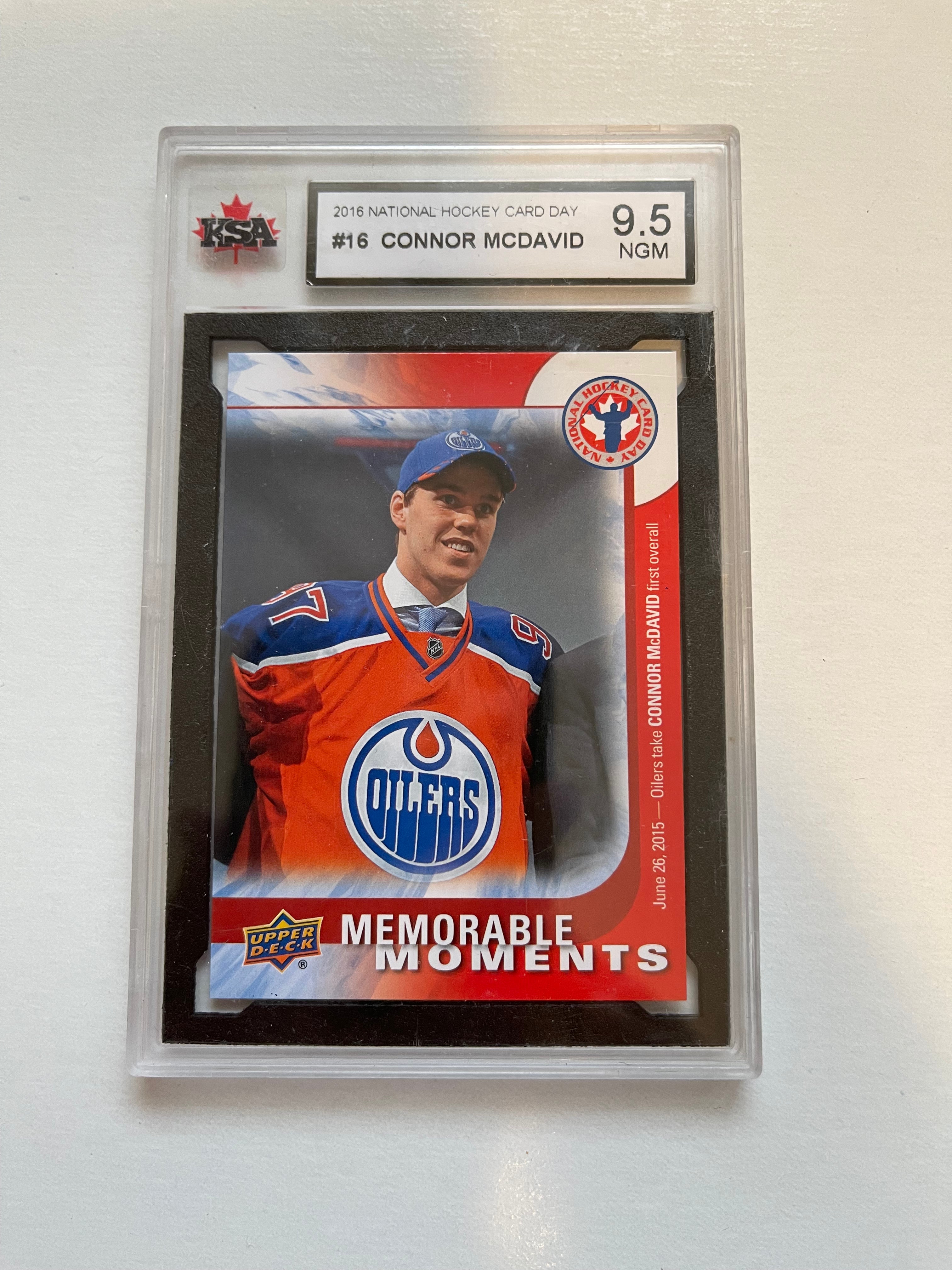 Connor McDavid Hockey Rookie Cards KSA 9.5 Graded - Rare Collectible Sports Memorabilia for Fans & Investors - Perfect for Display, Trading, and Investment Portfolios