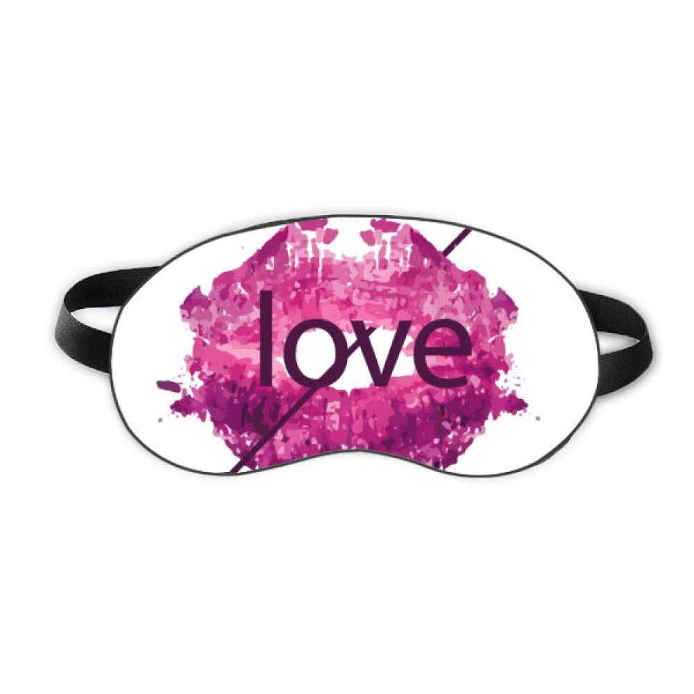 Valentine's Day Pink Lip Love Arrow Sleep Mask - Soft Eye Cover for Night Blindfold & Light Blocking - Perfect for Travel, Napping, and Relaxation