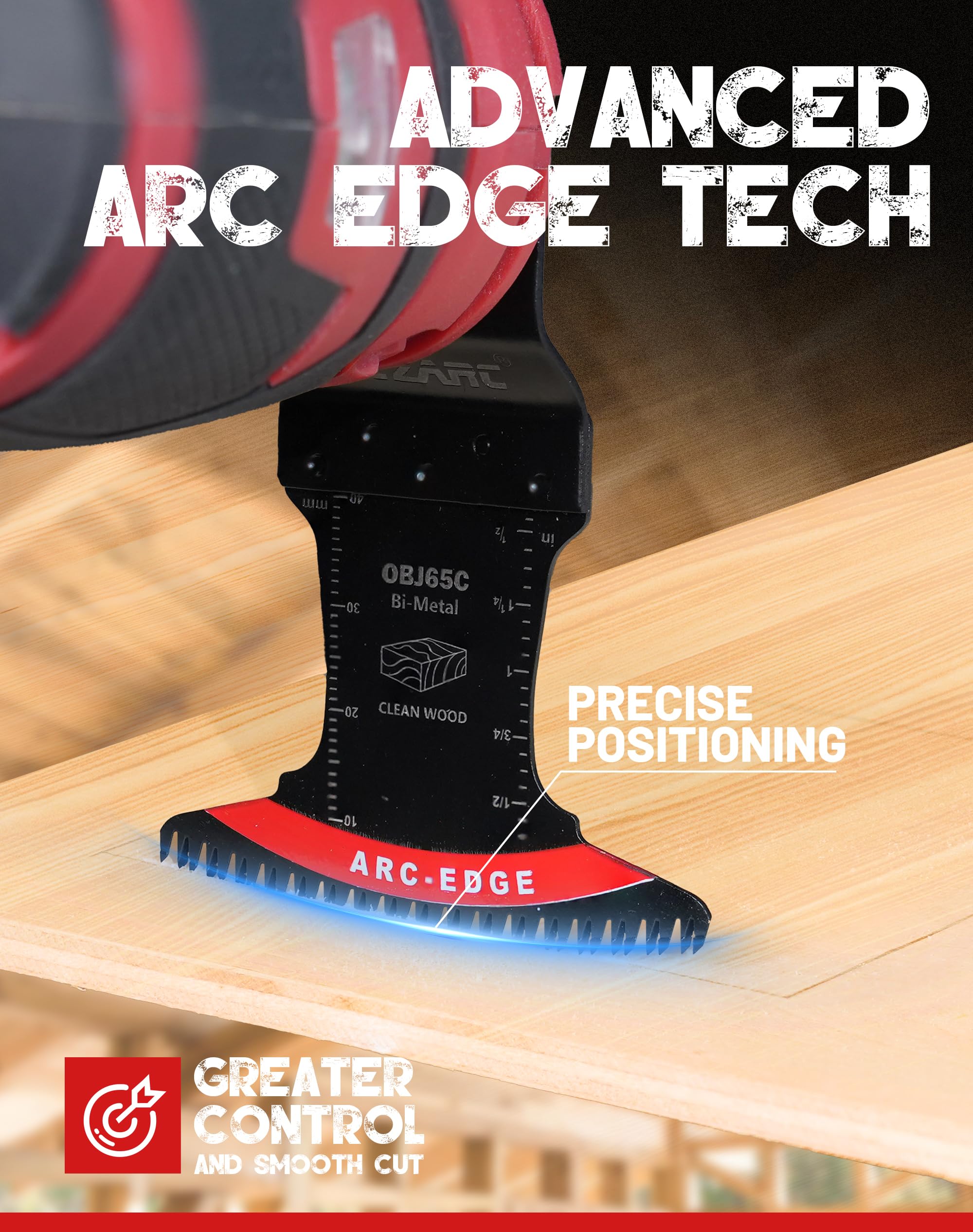 EZARC Bi-Metal Oscillating Tool Blades 3-Pack - 2-9/16