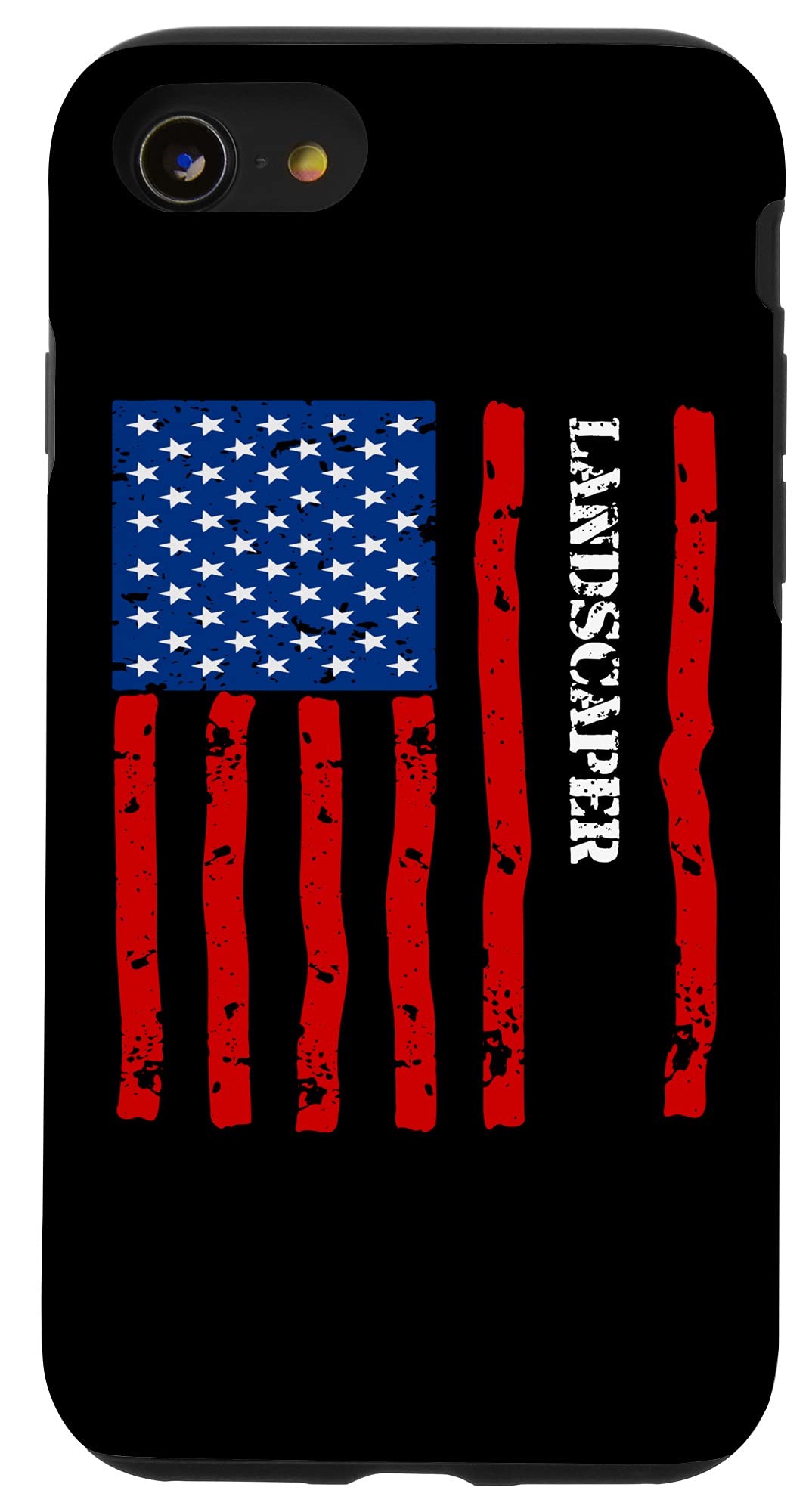 iPhone SE (2020) / 7 / 8 Patriotic USA Flag Phone Case - Durable Protective Cover for Landscapers & Outdoor Workers