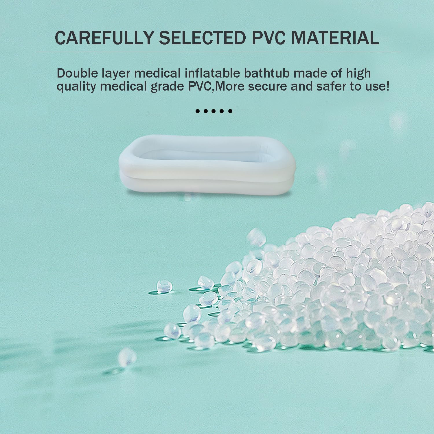 Inflatable Medical Bathtub for Elderly & Disabled - Portable PVC Bedside Shower Bath Kit for Bedridden Patients, Pregnant Women & Post-Surgery Care - Ideal for Home Healthcare & Assisted Living Facilities