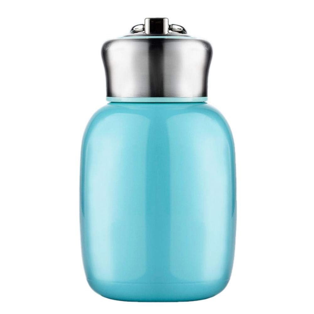 7oz Insulated Stainless Steel Water Bottle - Leakproof, Keeps Hot & Cold for 12 Hours - Perfect for Kids School, Milk, Lunch & Outdoor Activities (Blue)