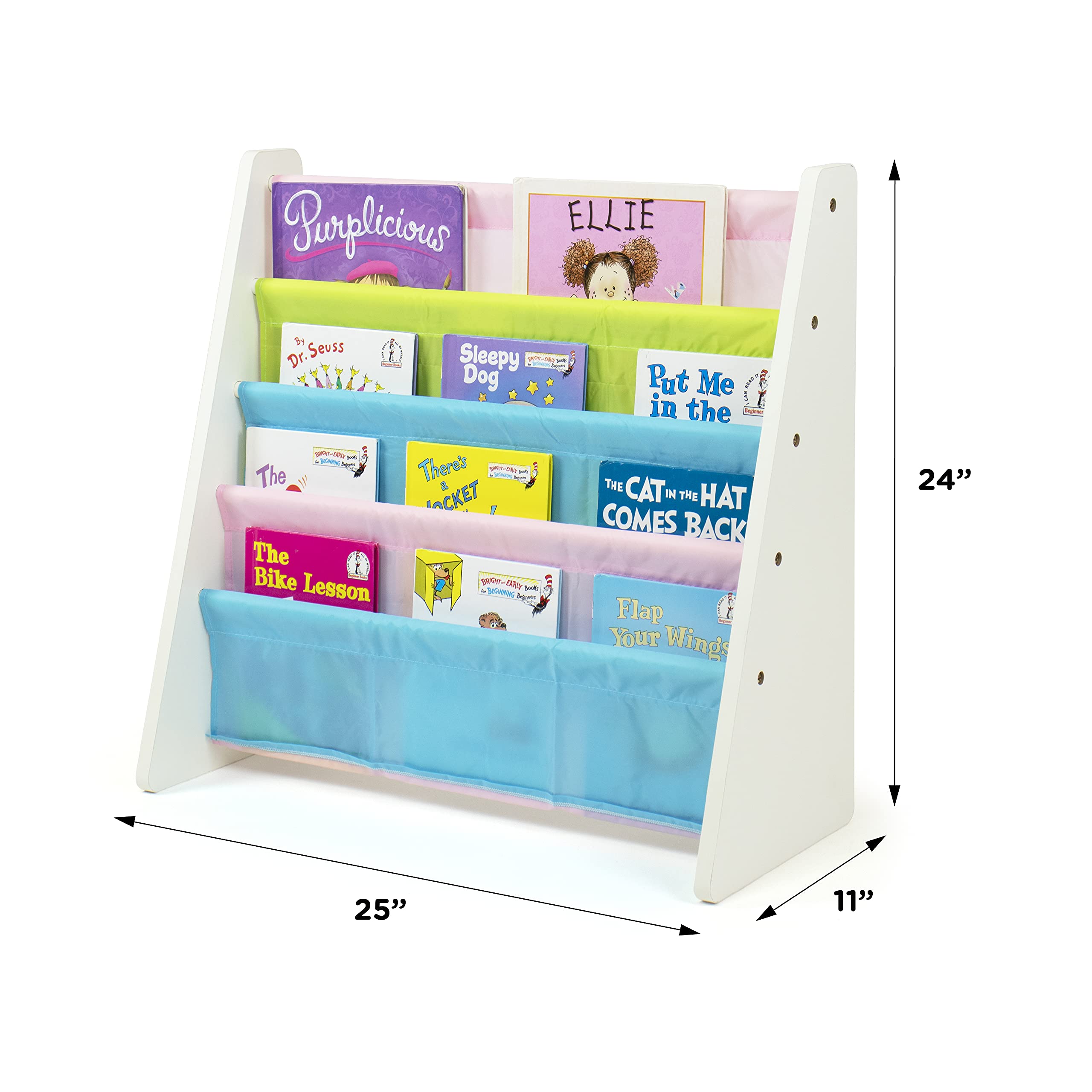 Humble Crew Kids Toy Organizer with Book Rack and Storage Bins - Multifunctional Nursery Storage Solution for Toys, Books & Clothes - Perfect for Playroom, Bedroom & Daycare Organization