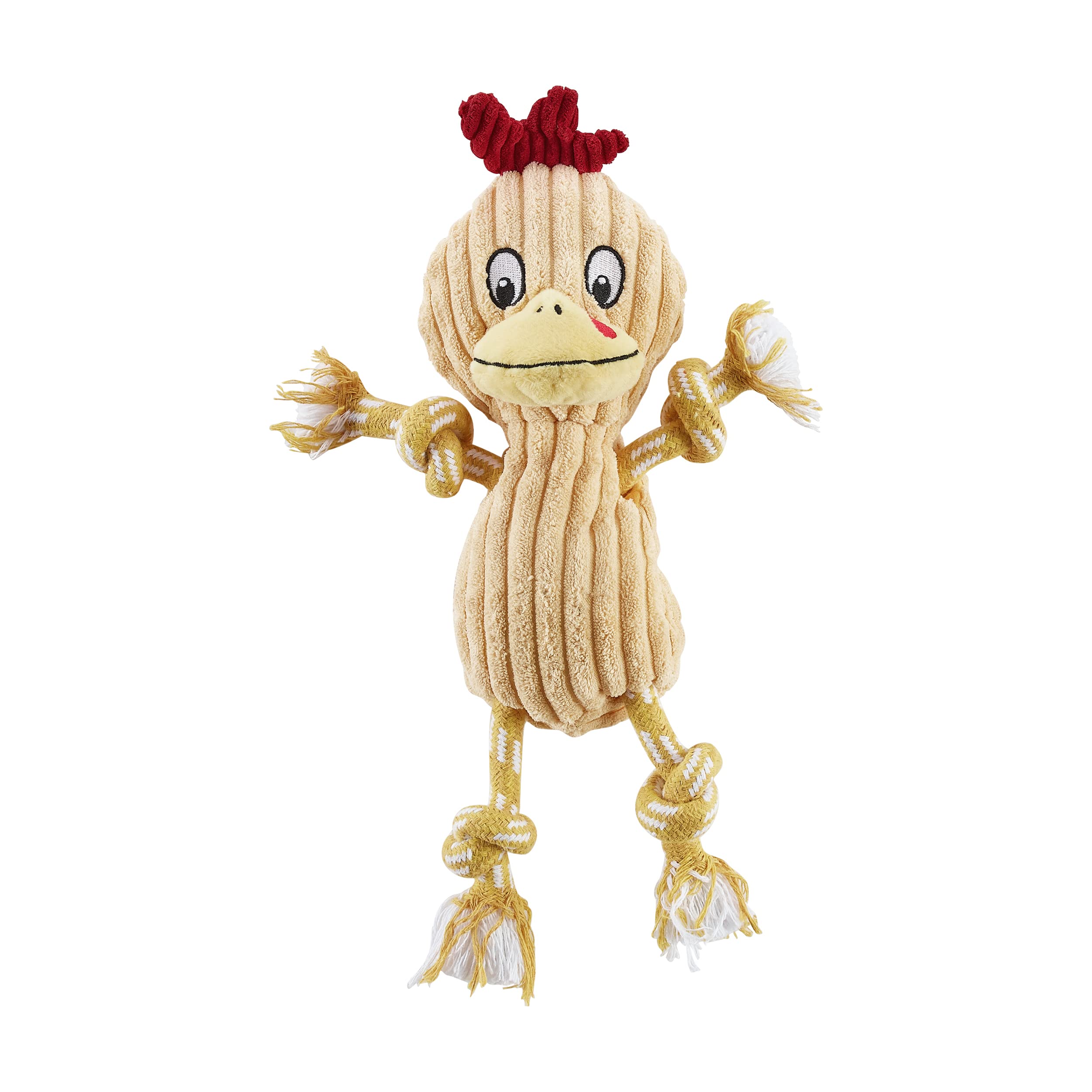 Charming Pet Ranch Roperz Chicken Plush Squeaky Dog Toy - Soft & Durable Interactive Chew Toy for Small & Medium Dogs - Perfect for Playtime, Training & Cuddling