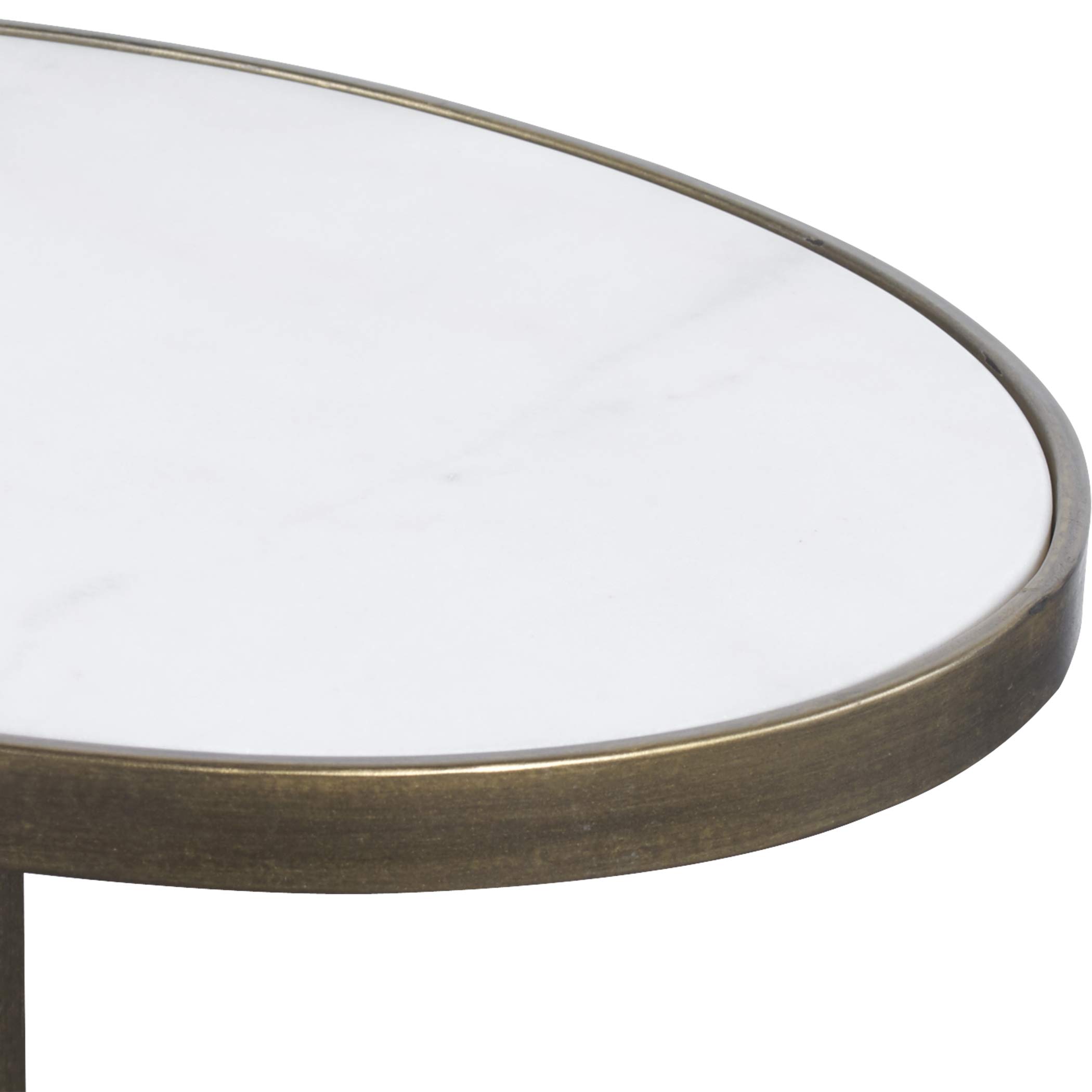 Jessenia White Marble Accent Table - Modern Side Table for Living Room, Bedroom & Office - Elegant Home Decor & Functional Furniture Piece