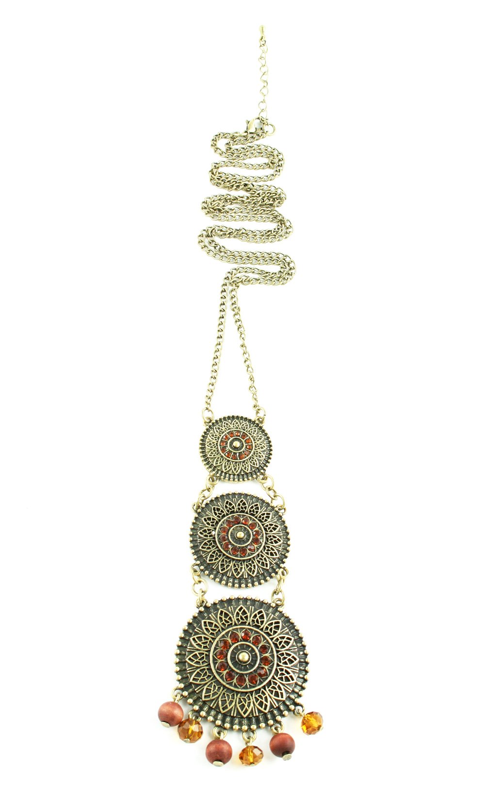 Stylish Ethnic Tribal Long Chain Pendant Necklace for Women - Perfect Gift for Birthday, Anniversary & Boho Fashion Accessories