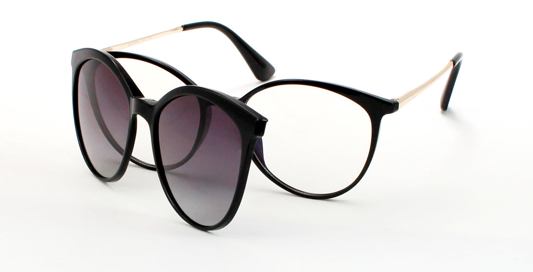 Stylish Clip-On Sunglasses 7751 - UV Protection Polarized Lenses for Men & Women - Perfect for Driving, Travel & Outdoor Activities