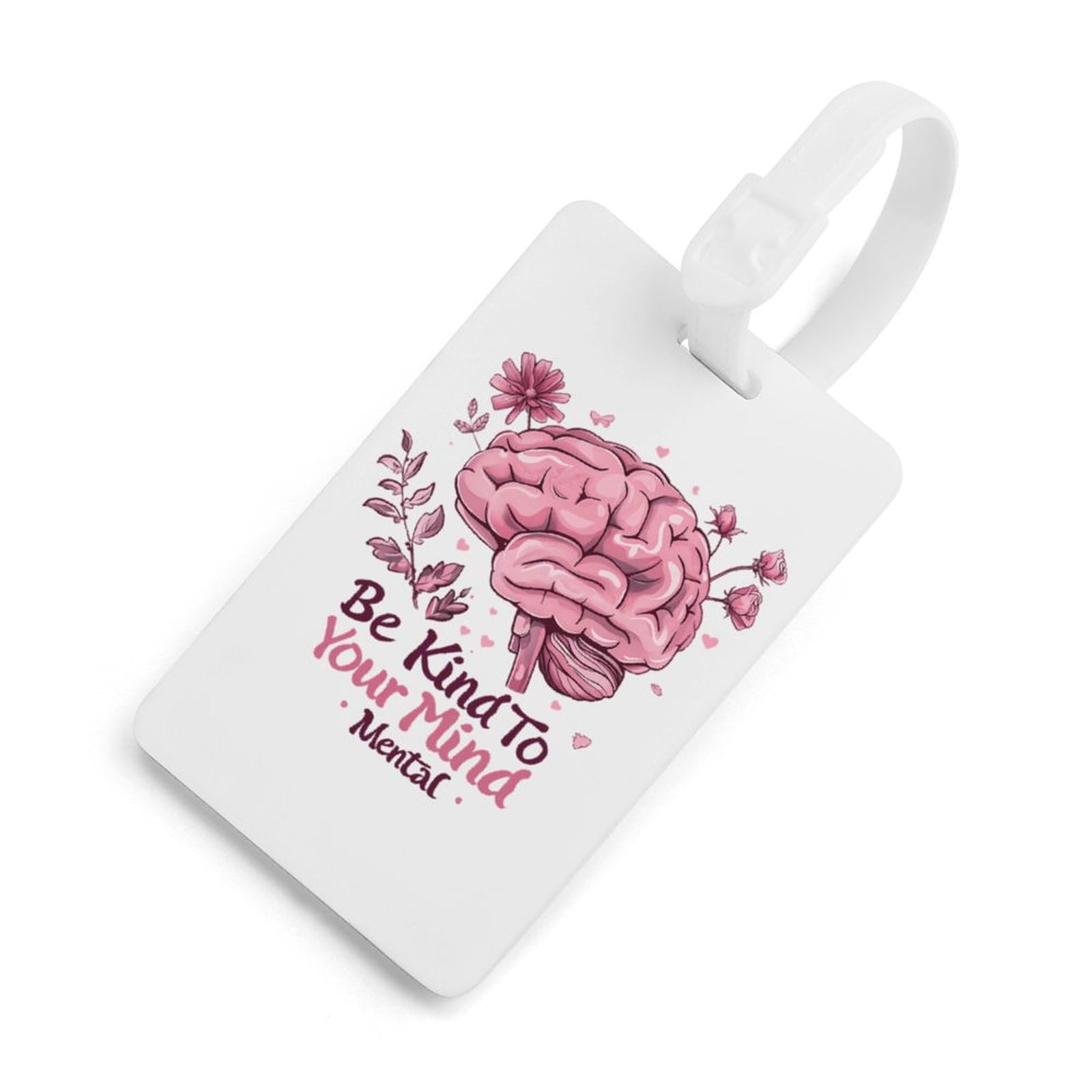 WEEDKEYCATEW Mental Health Awareness Luggage Tags - 1 Pack Durable TPU Tags in Oval, Rectangular, Round & Square Shapes - Perfect Travel Accessories for Business Trips, Vacation & Thoughtful Gifts