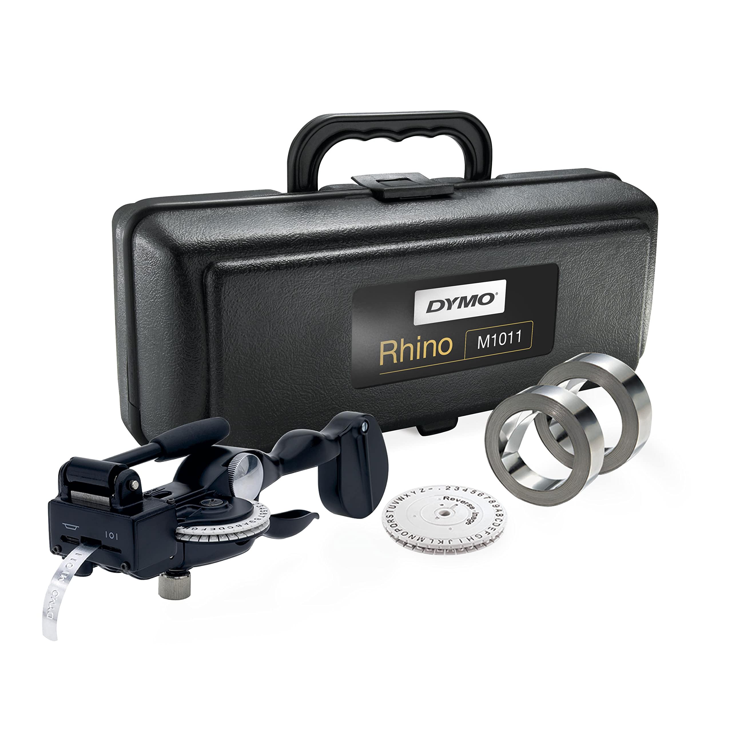 DYMO M1011 Heavy Duty Metal Tape Embosser - Professional Label Maker for Industrial & Office Use - Perfect for Cable Tags, Asset Labels & Equipment Identification