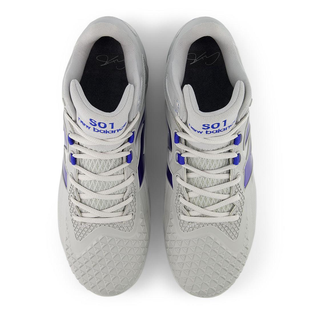 New Balance FuelCell Ohtani 1 Grey/Blue Metal Baseball Cleats - Lightweight Performance Shoes for Baseball Players - Perfect for Training & Games on Turf or Grass Fields
