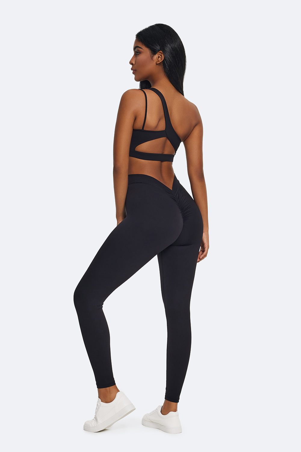 Ruched High Waisted Leggings for Women - Tummy Control Yoga Pants - Comfortable Workout Leggings for Running, Gym & Lounge Wear